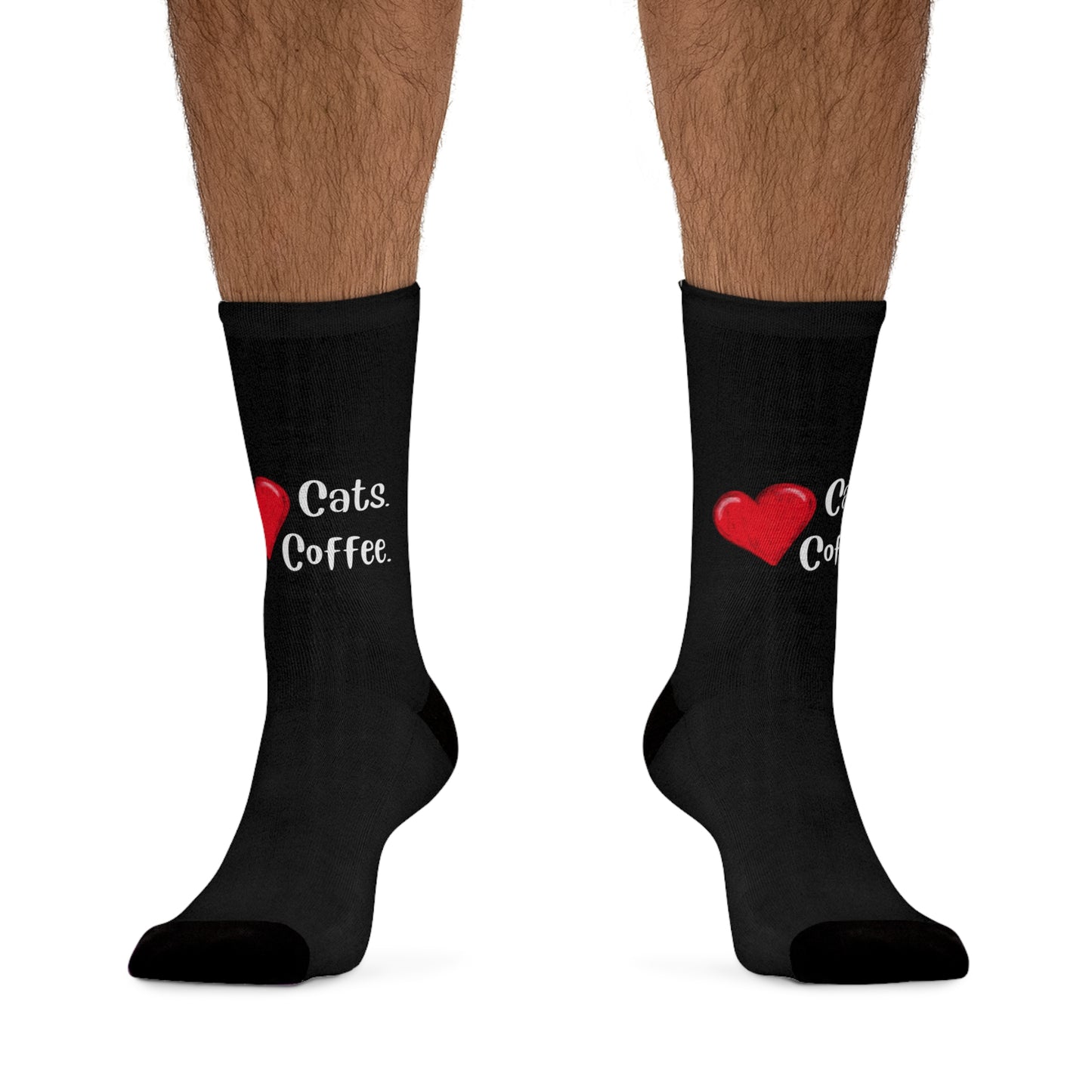 Love Cats Love Coffee Recycled Poly Socks