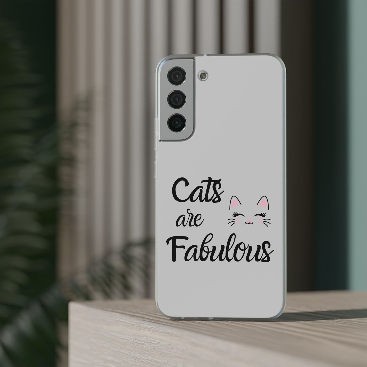 Flexi Phone Case with Cats are Fabulous print