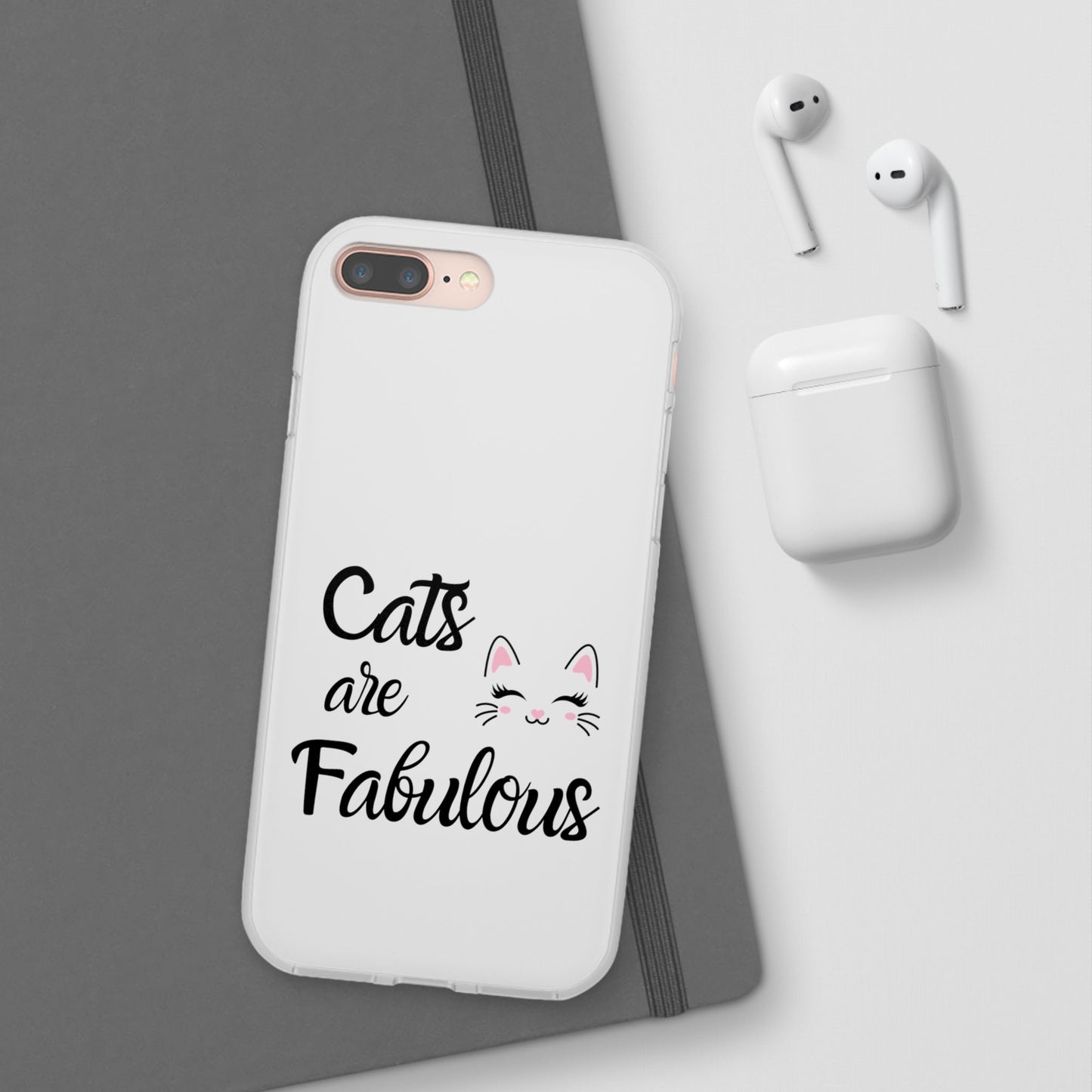 Flexi Phone Case with Cats are Fabulous print