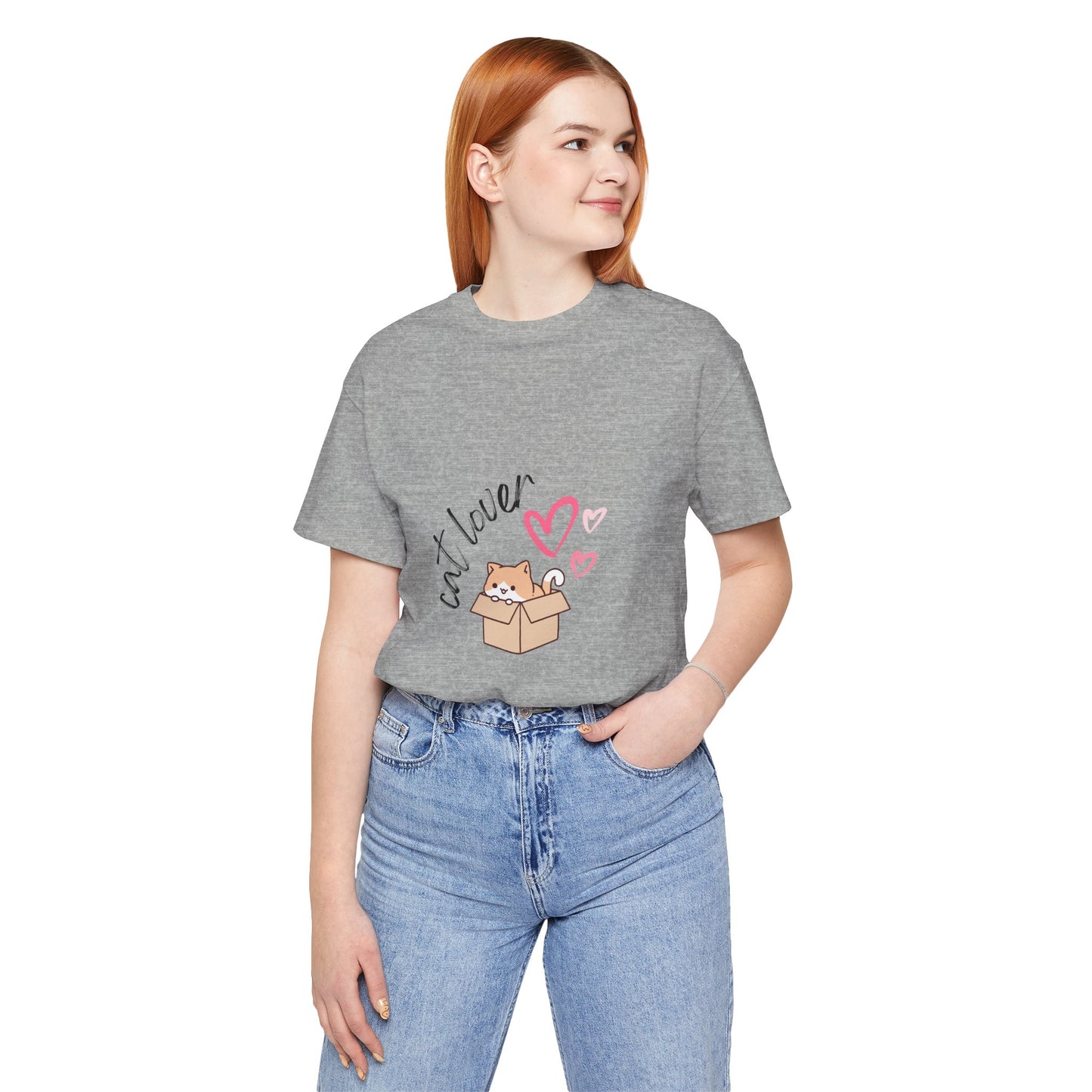 Unisex Crew Neck T-Shirt with Cat Lover Print - Soft Cotton & Quality Bella-Canvas Design