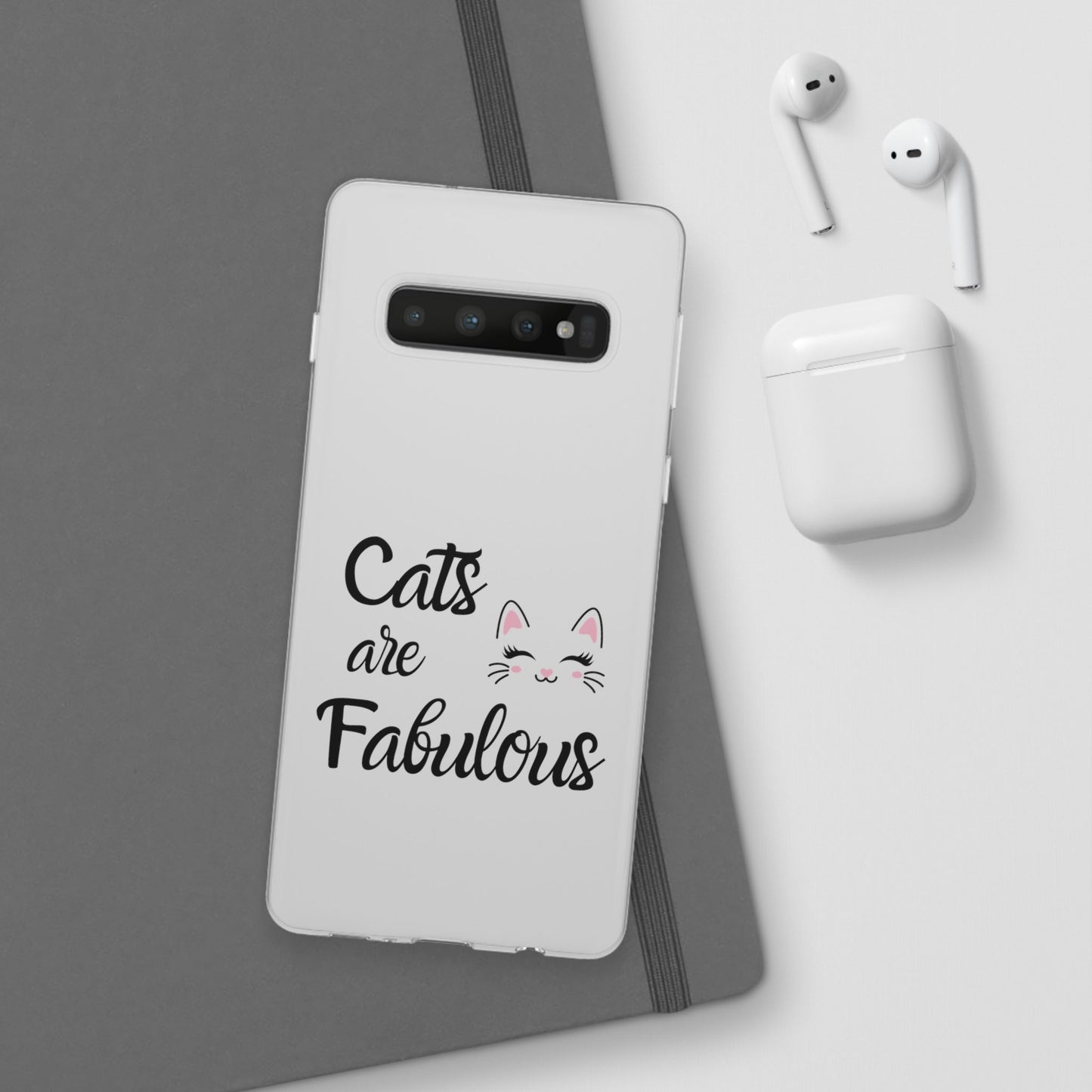 Flexi Phone Case with Cats are Fabulous print