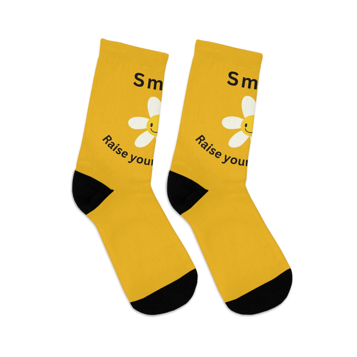 Smile Raise Your Vibration Recycled Poly Socks