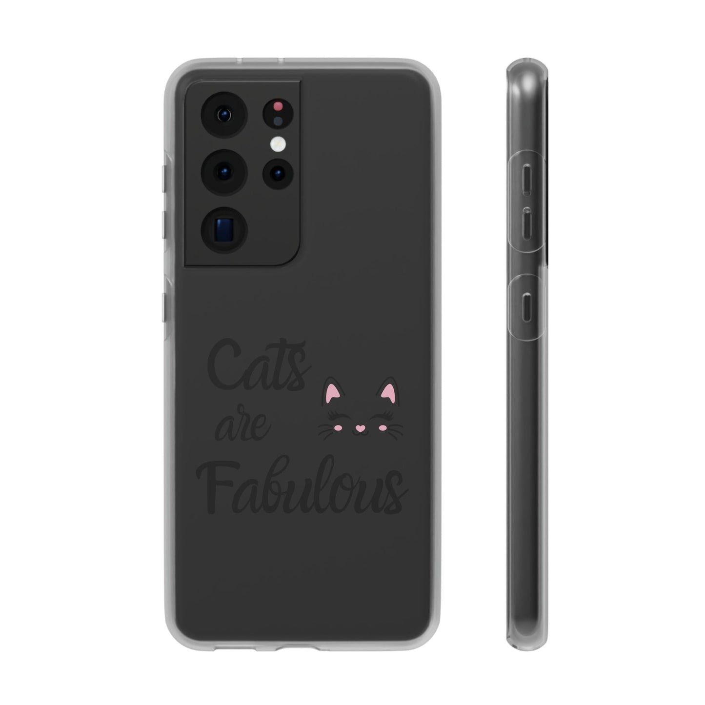 Flexi Phone Case with Cats are Fabulous print