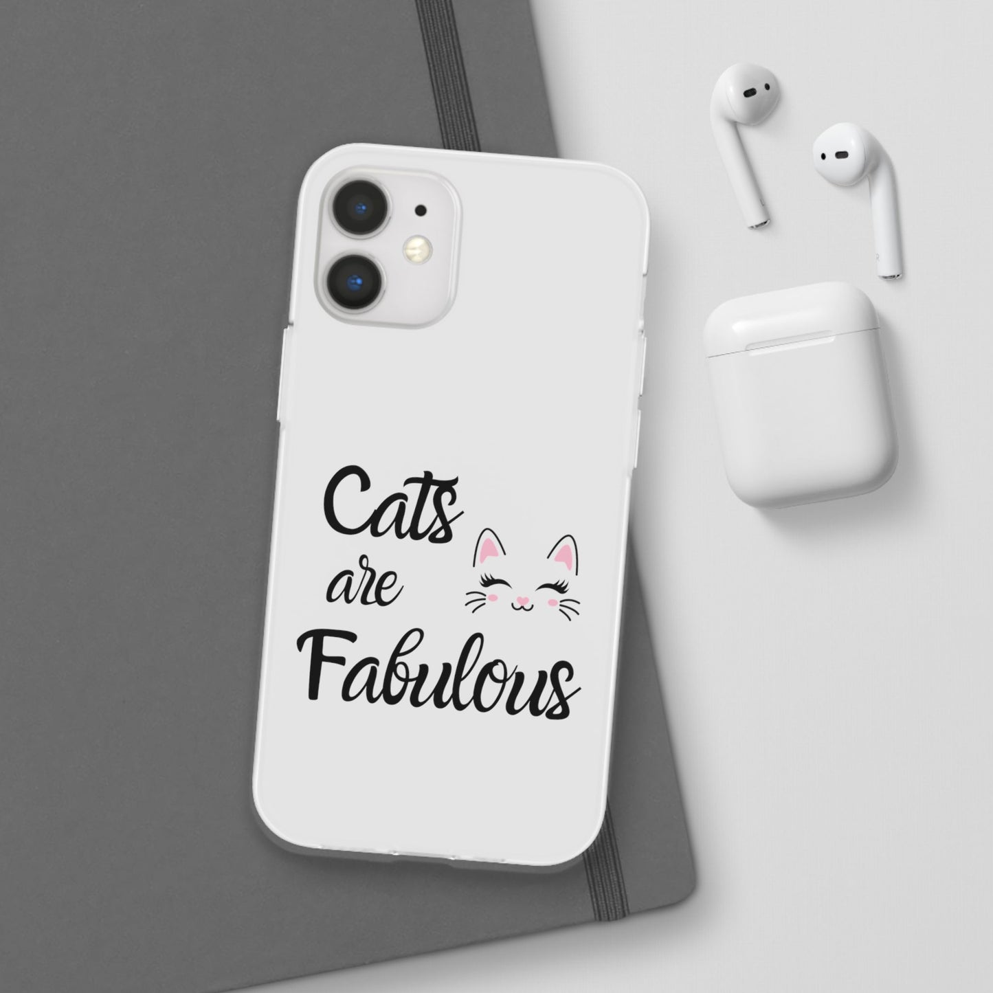 Flexi Phone Case with Cats are Fabulous print