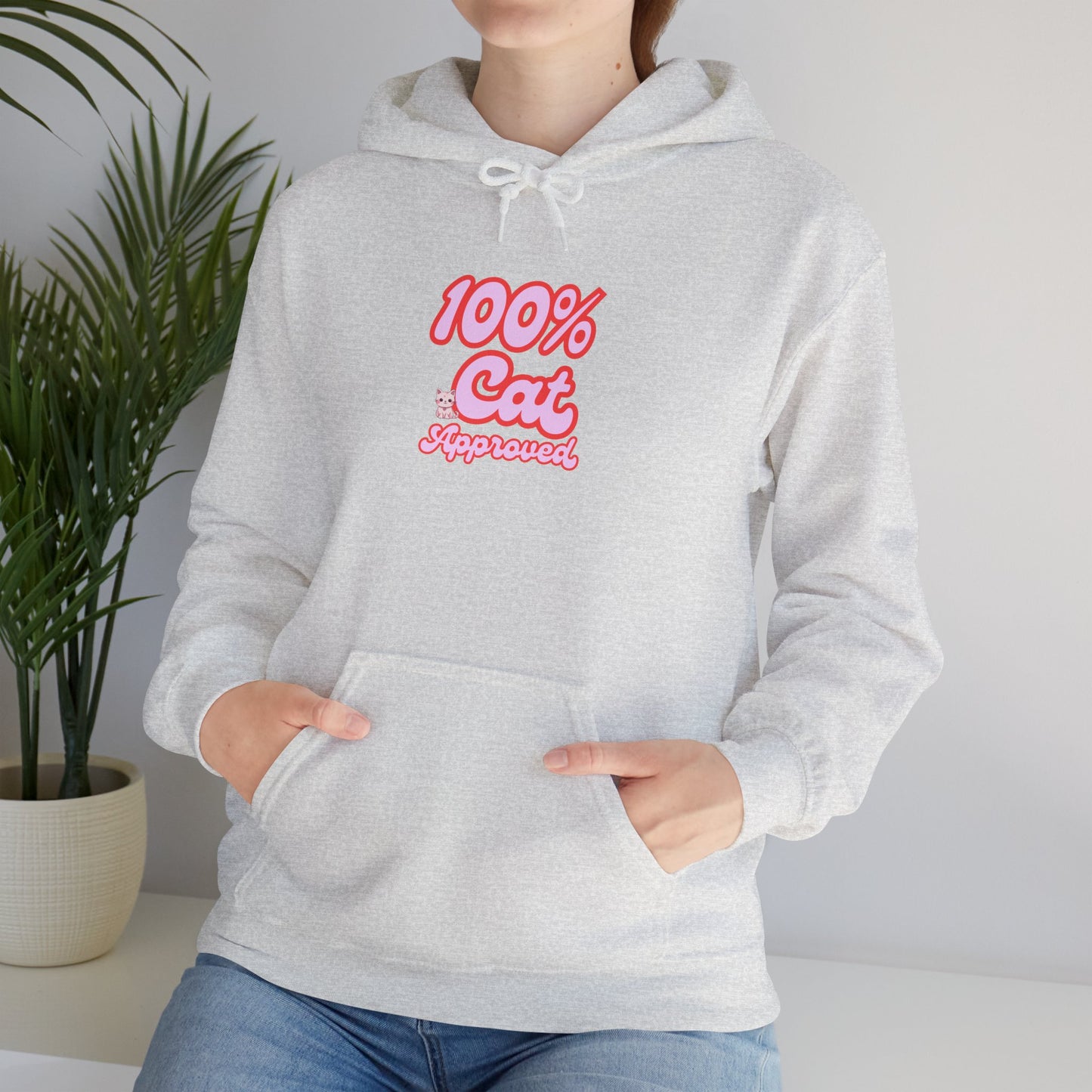 Unisex Heavy Blend Hooded Sweatshirt - 100% Cat Approved print