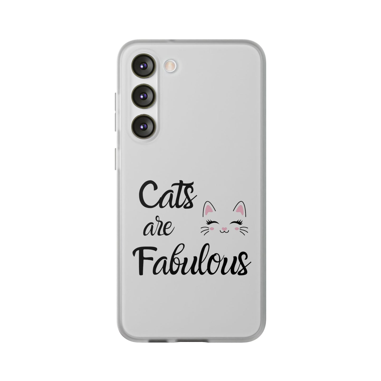 Flexi Phone Case with Cats are Fabulous print