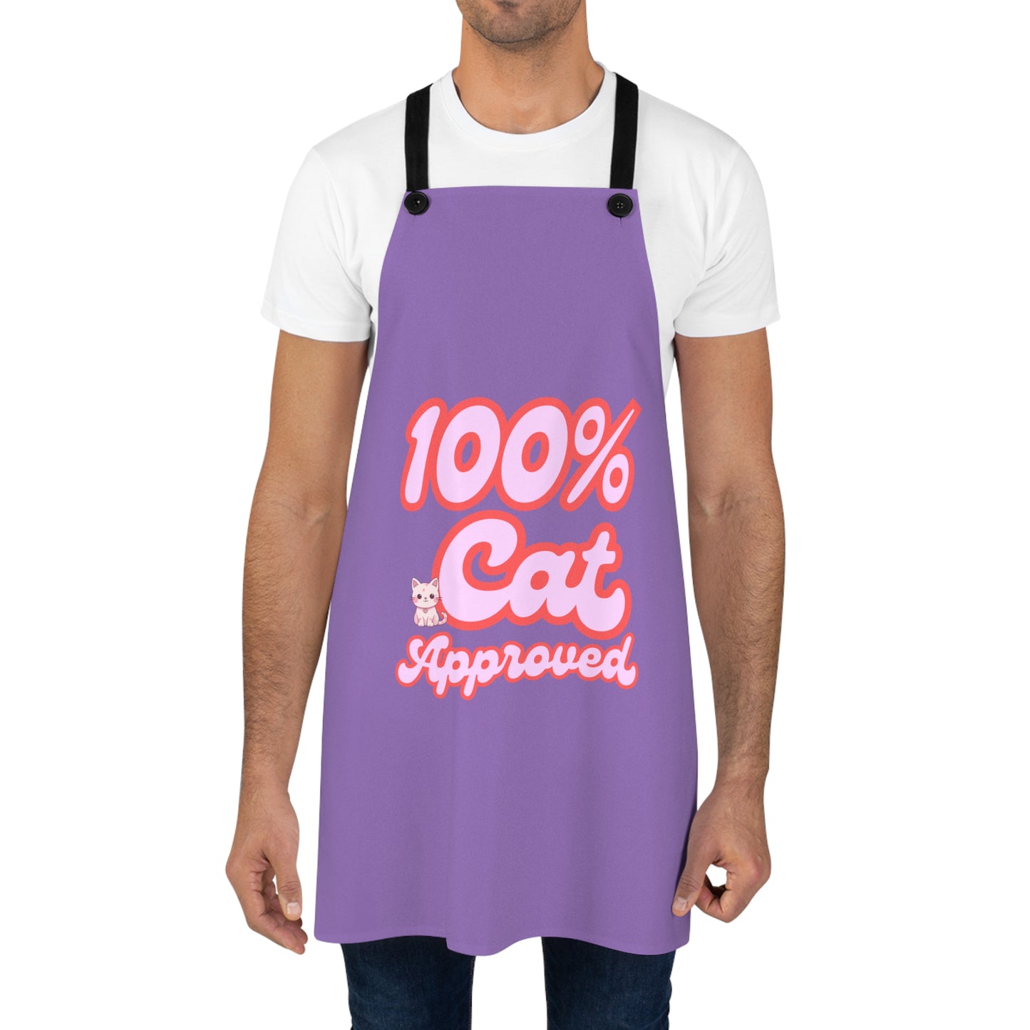 100% Cat Approved Purple Apron - Lightweight & Stylish Cooking Accessory