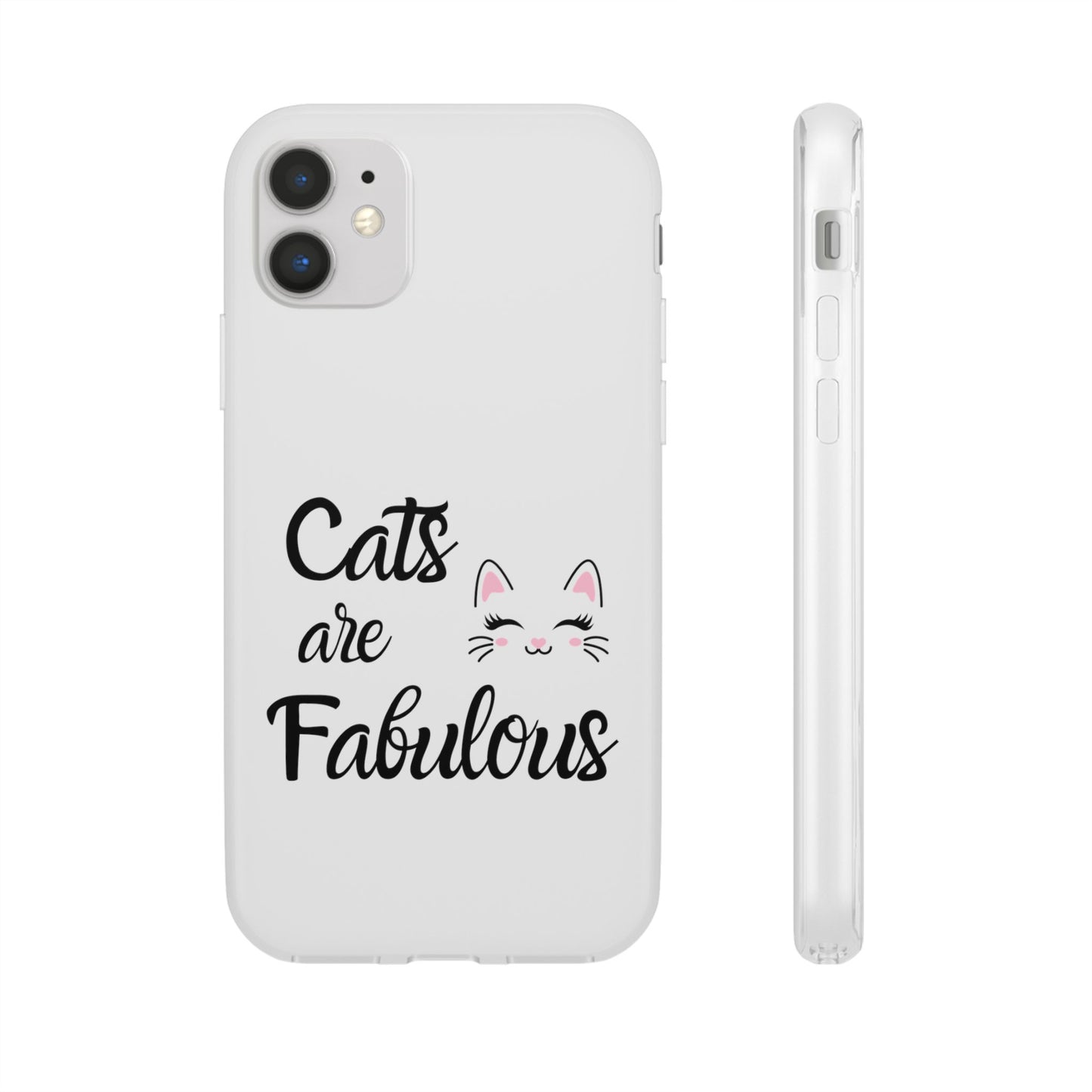 Flexi Phone Case with Cats are Fabulous print