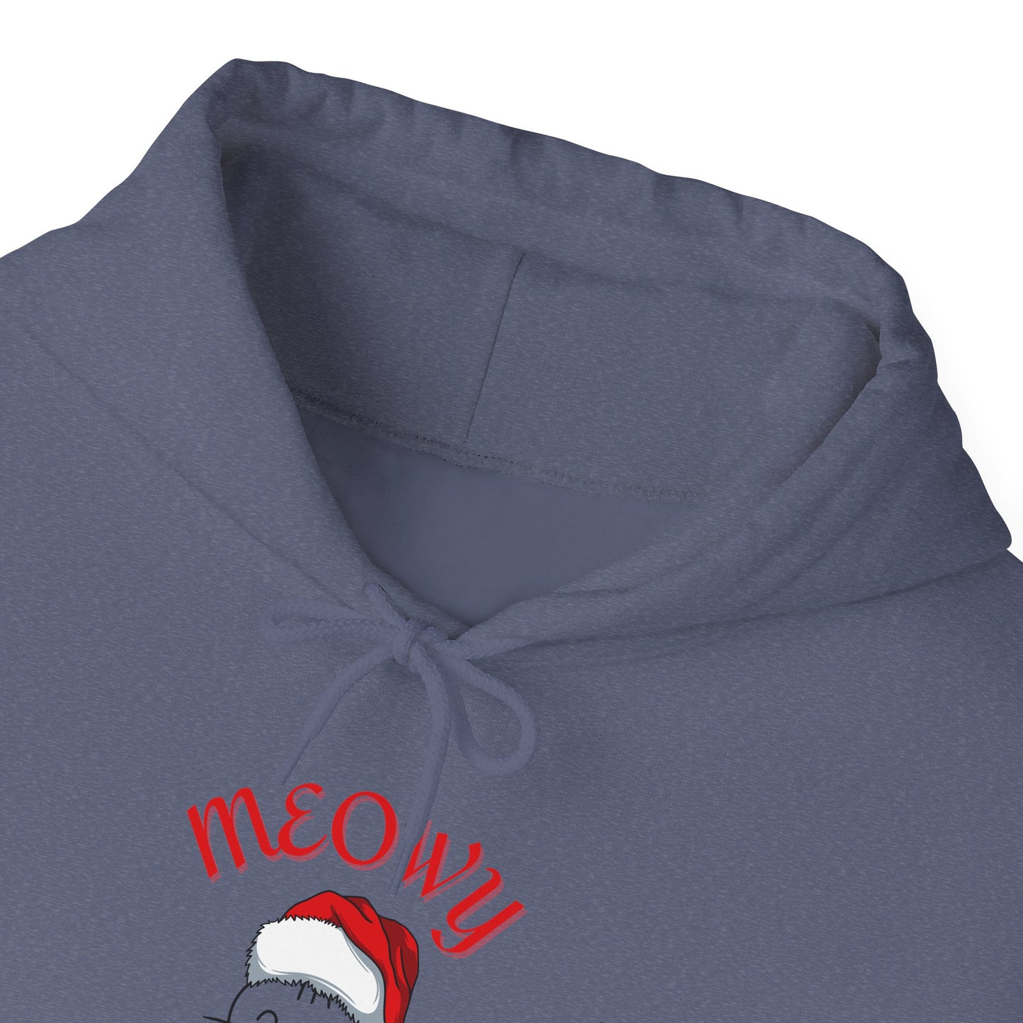 Unisex Heavy Blend™ Hooded Sweatshirt - Meowy Christmas