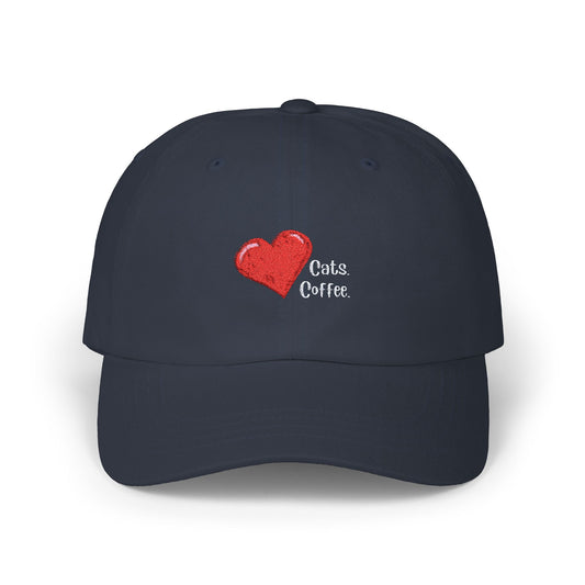 Embroidered Classic Dad Cap – Heart Cats Heart Coffee