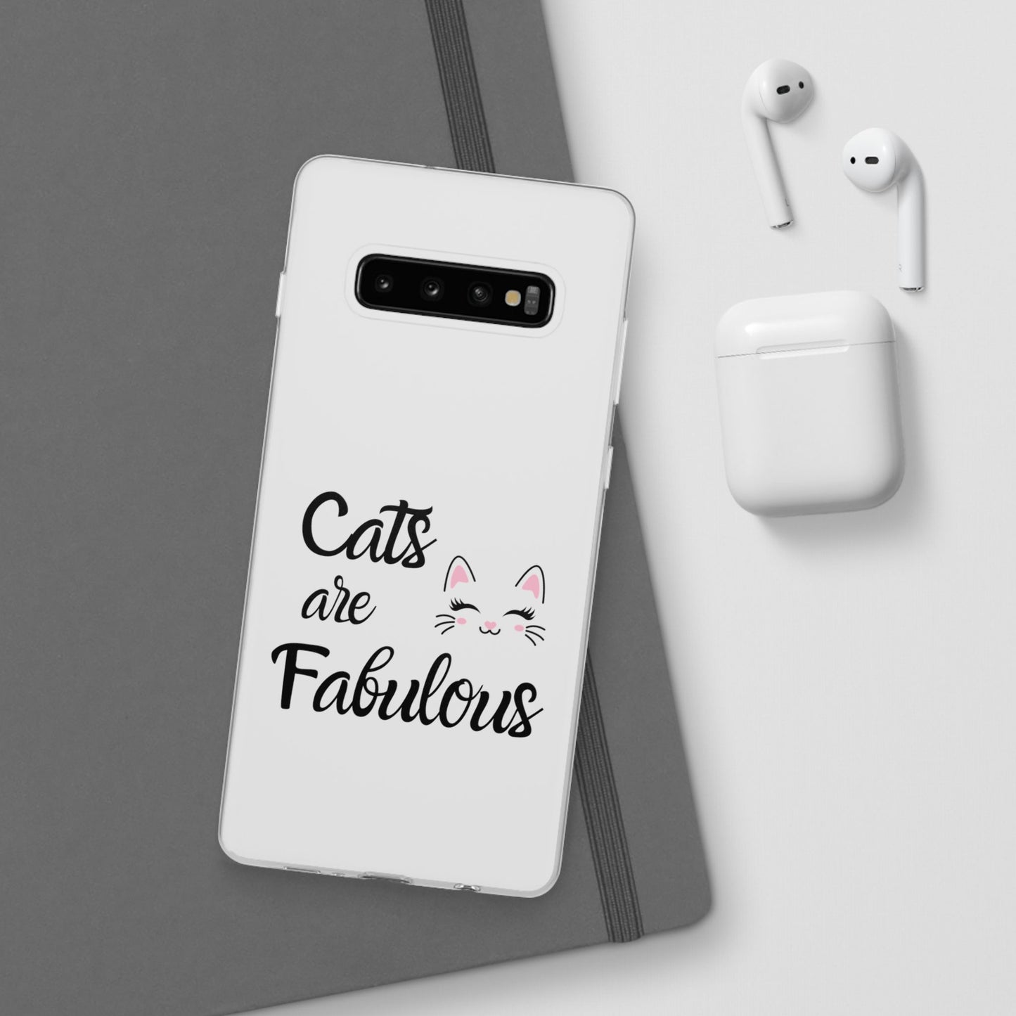 Flexi Phone Case with Cats are Fabulous print