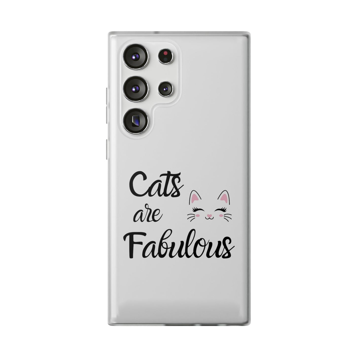 Flexi Phone Case with Cats are Fabulous print