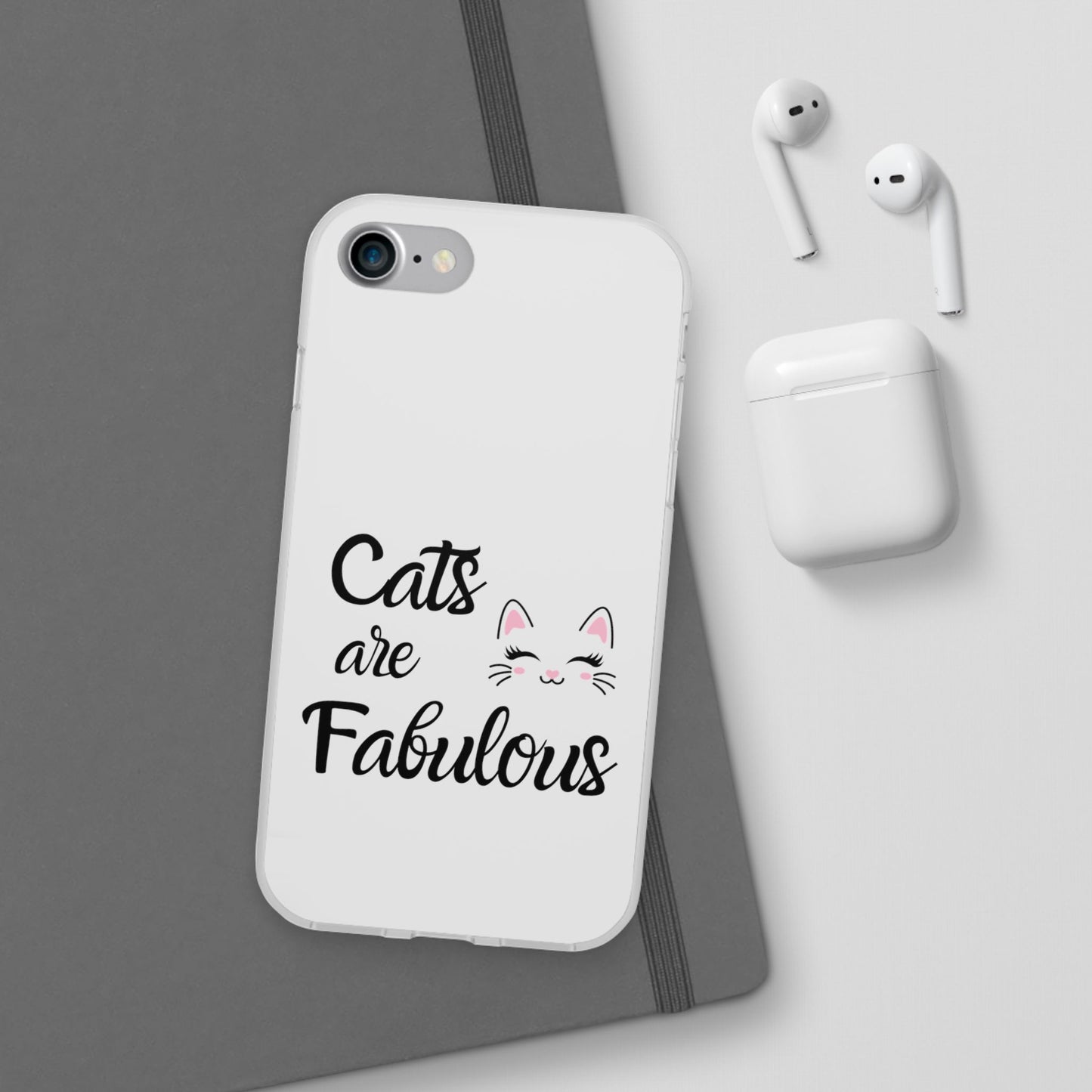 Flexi Phone Case with Cats are Fabulous print