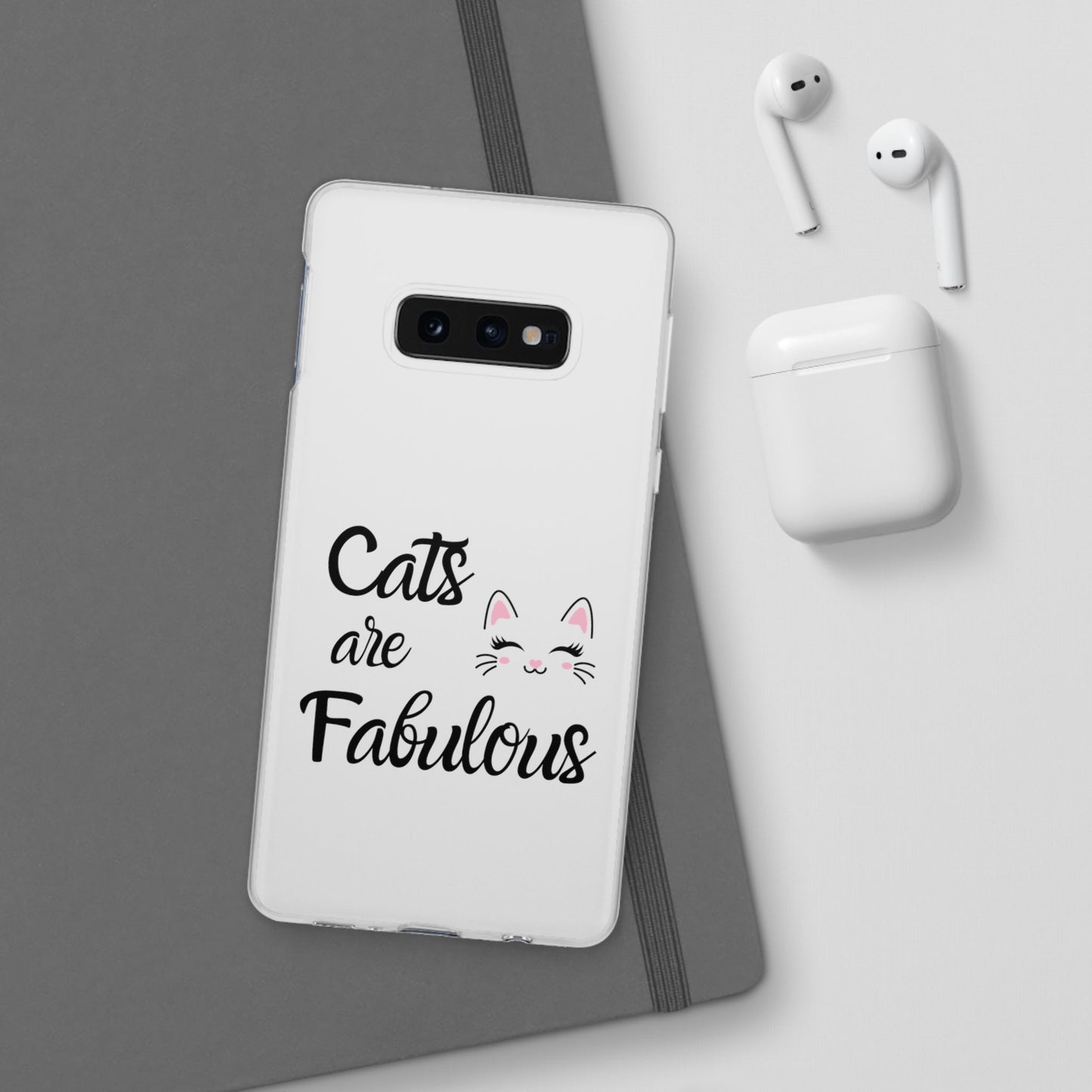 Flexi Phone Case with Cats are Fabulous print