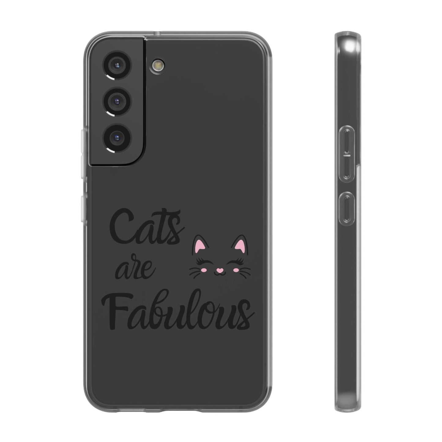 Flexi Phone Case with Cats are Fabulous print