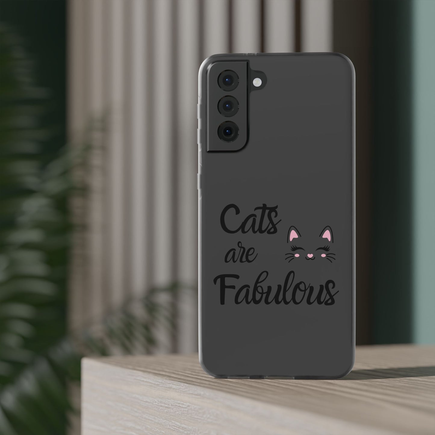 Flexi Phone Case with Cats are Fabulous print