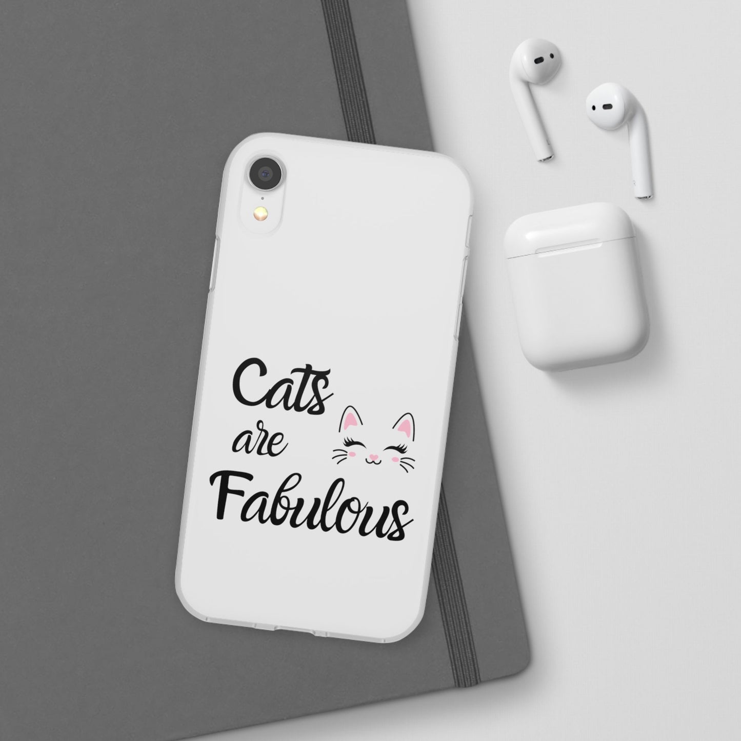 Flexi Phone Case with Cats are Fabulous print