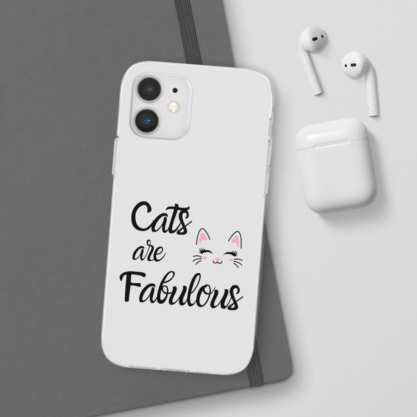 Flexi Phone Case with Cats are Fabulous print