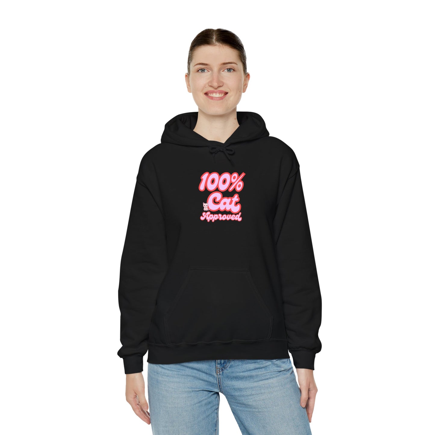 Unisex Heavy Blend Hooded Sweatshirt - 100% Cat Approved print