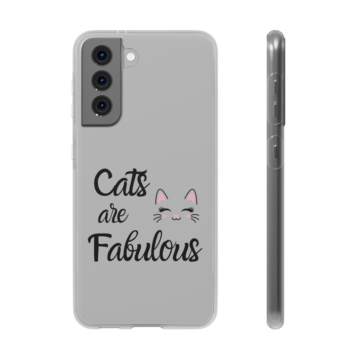 Flexi Phone Case with Cats are Fabulous print