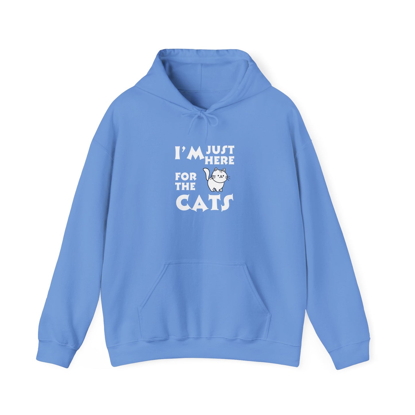 Unisex Heavy Blend™ Hooded Sweatshirt - I'm Just Here for the Cats