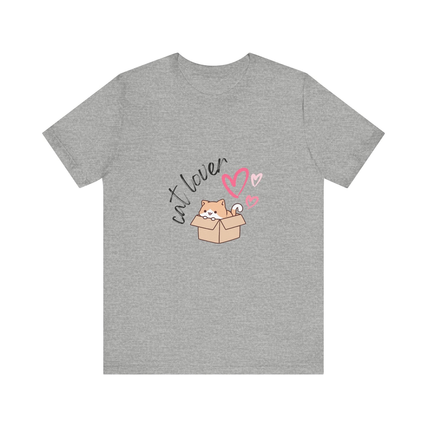 Unisex Crew Neck T-Shirt with Cat Lover Print - Soft Cotton & Quality Bella-Canvas Design