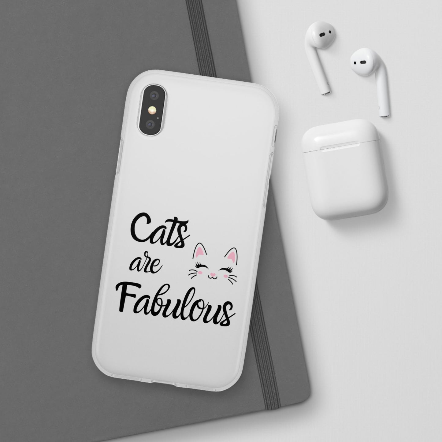 Flexi Phone Case with Cats are Fabulous print