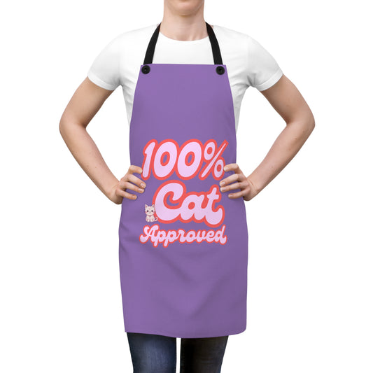 100% Cat Approved Purple Apron - Lightweight & Stylish Cooking Accessory