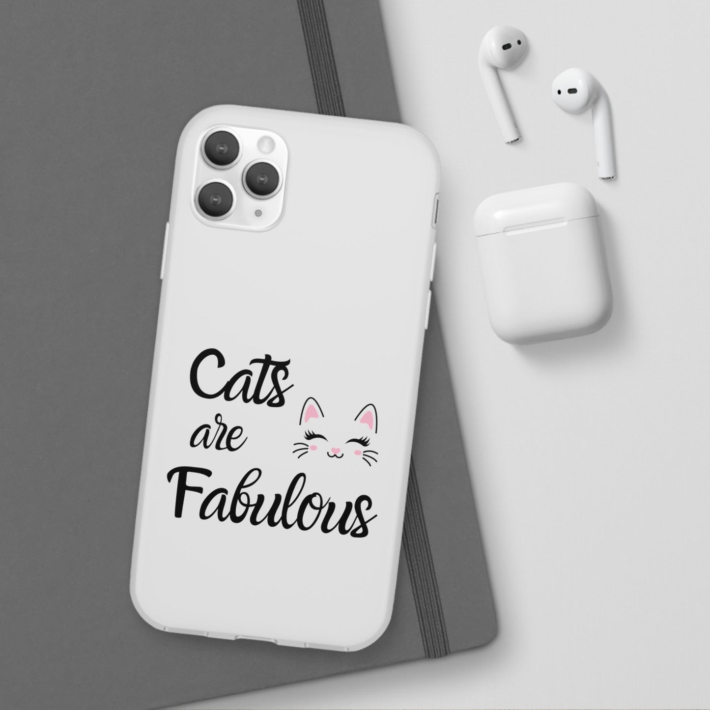 Flexi Phone Case with Cats are Fabulous print