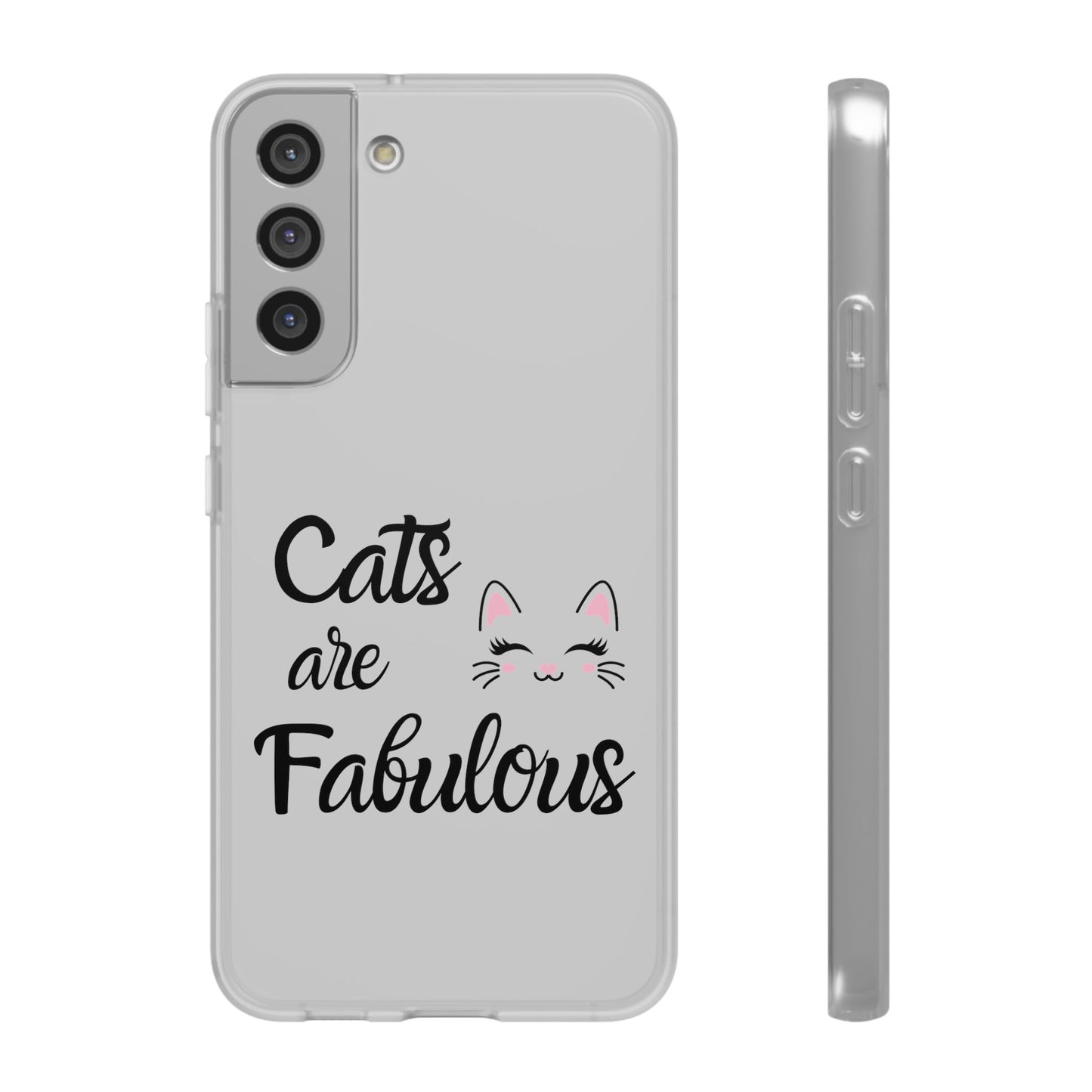 Flexi Phone Case with Cats are Fabulous print