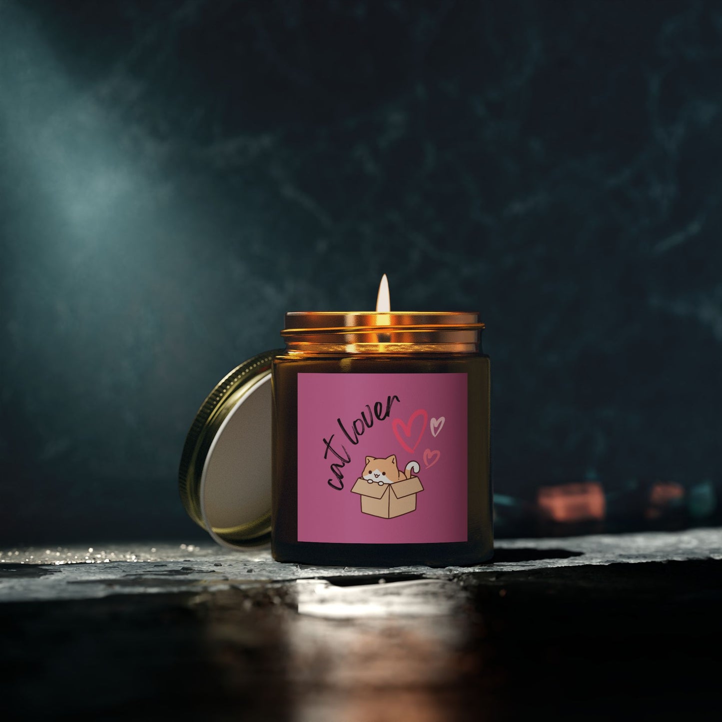 Cat Lover 4oz Scented Candles made of Coconut Apricot Wax