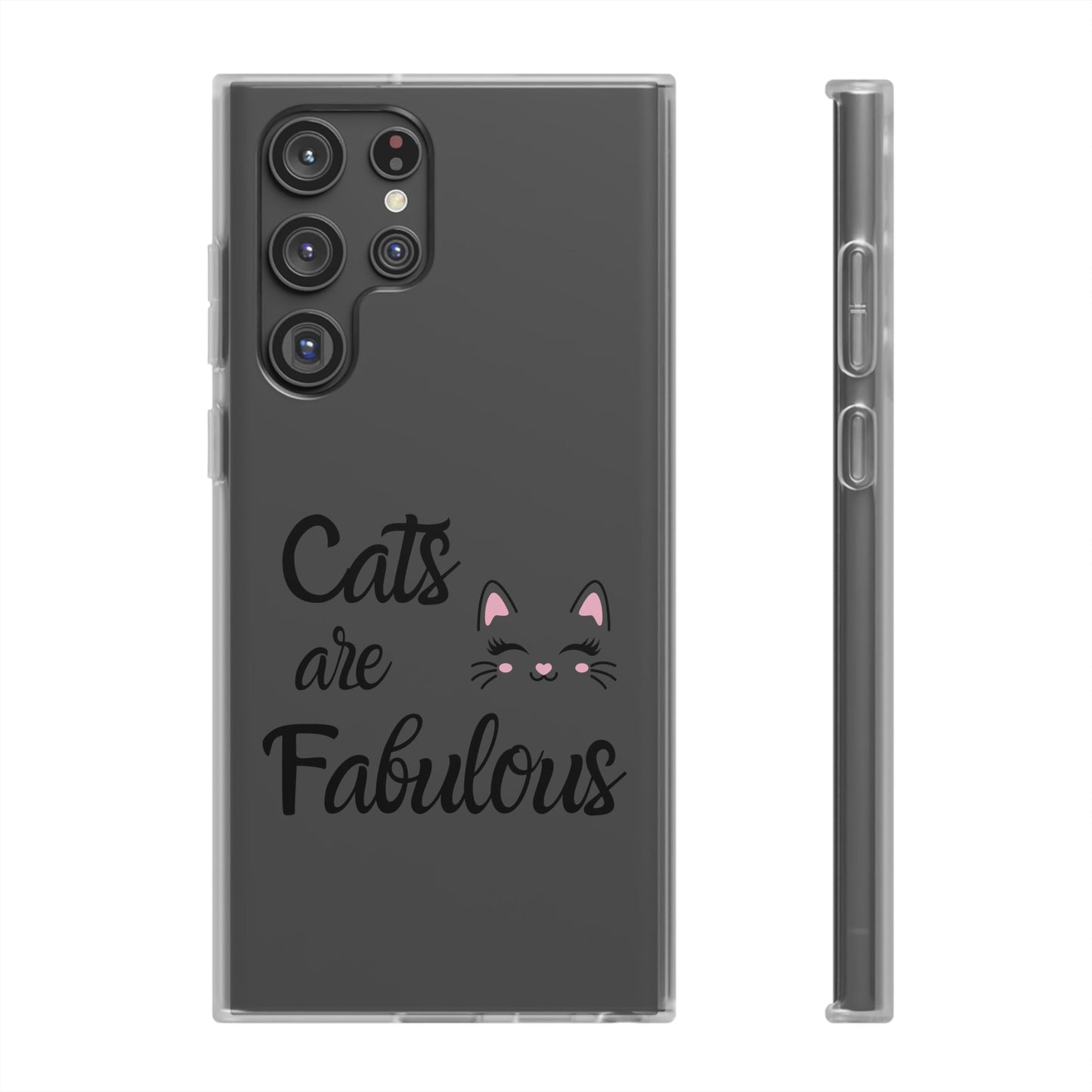 Flexi Phone Case with Cats are Fabulous print