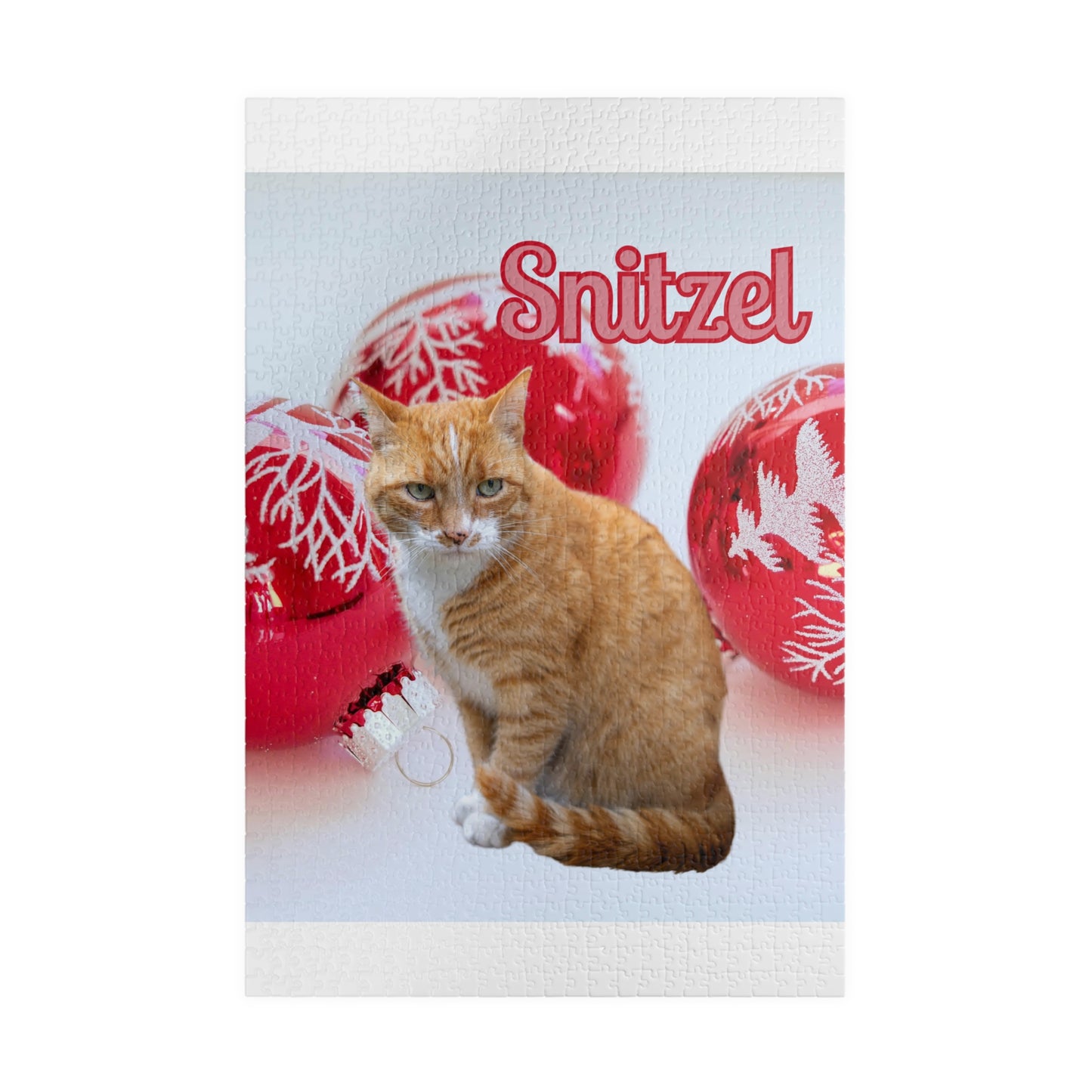 Personalised Christmas Puzzle – Custom Ginger Cat Puzzle (252, 520, 1014 Pieces)