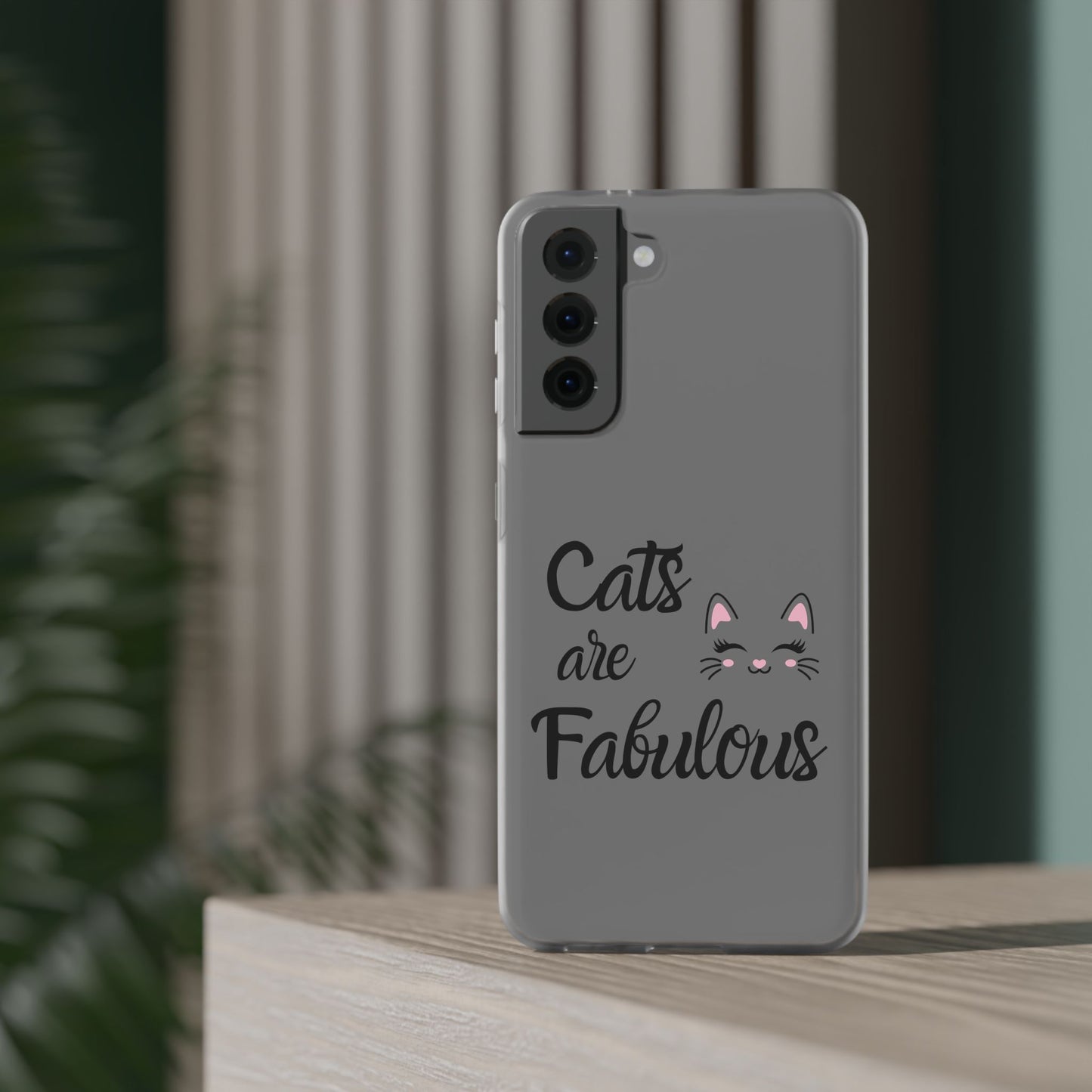 Flexi Phone Case with Cats are Fabulous print