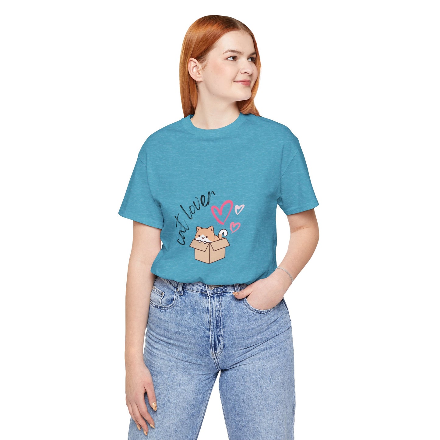 Unisex Crew Neck T-Shirt with Cat Lover Print - Soft Cotton & Quality Bella-Canvas Design