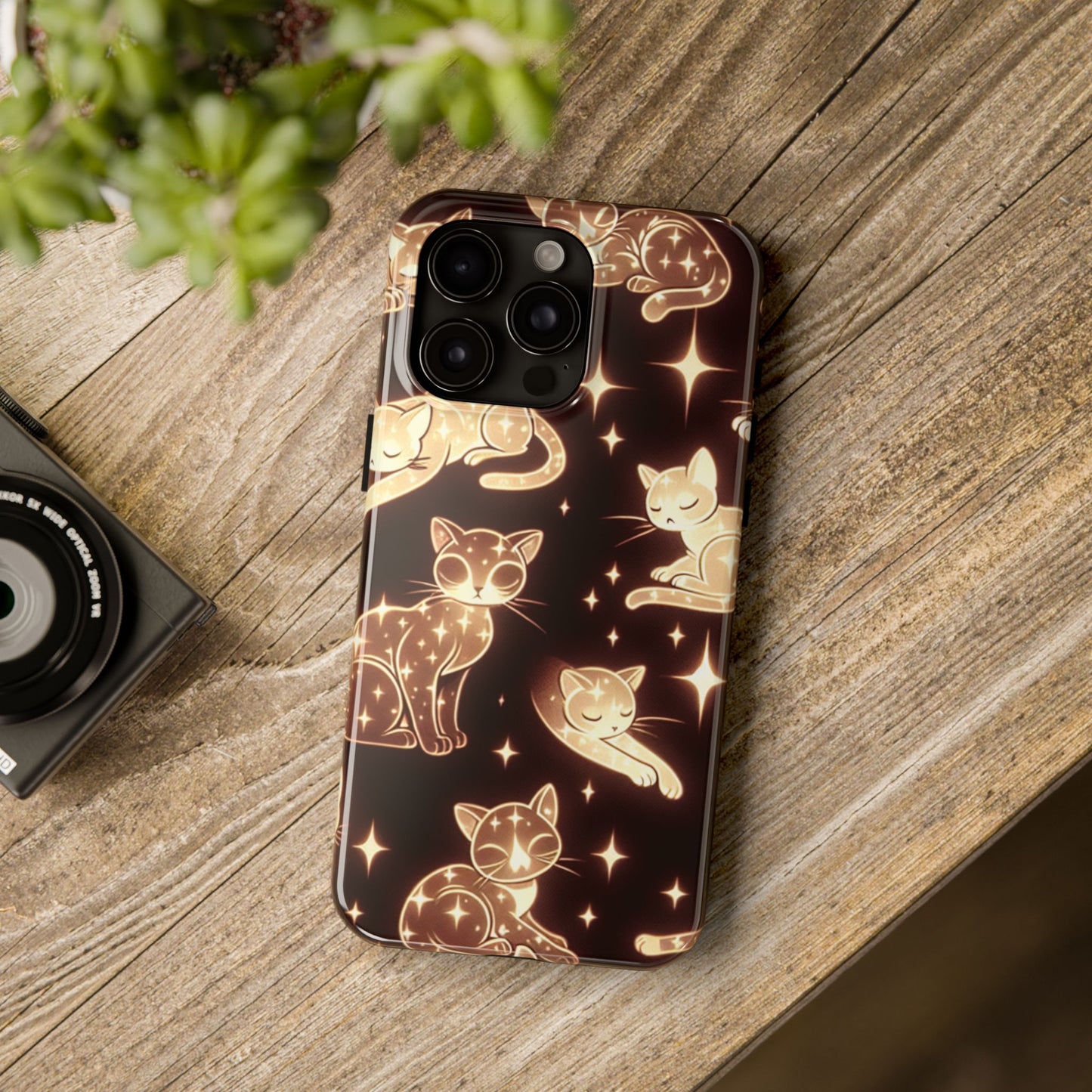 Gold Cats Phone Case