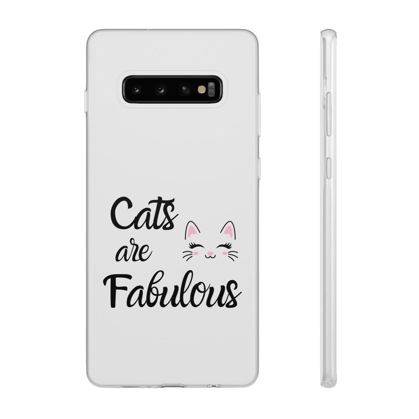 Flexi Phone Case with Cats are Fabulous print