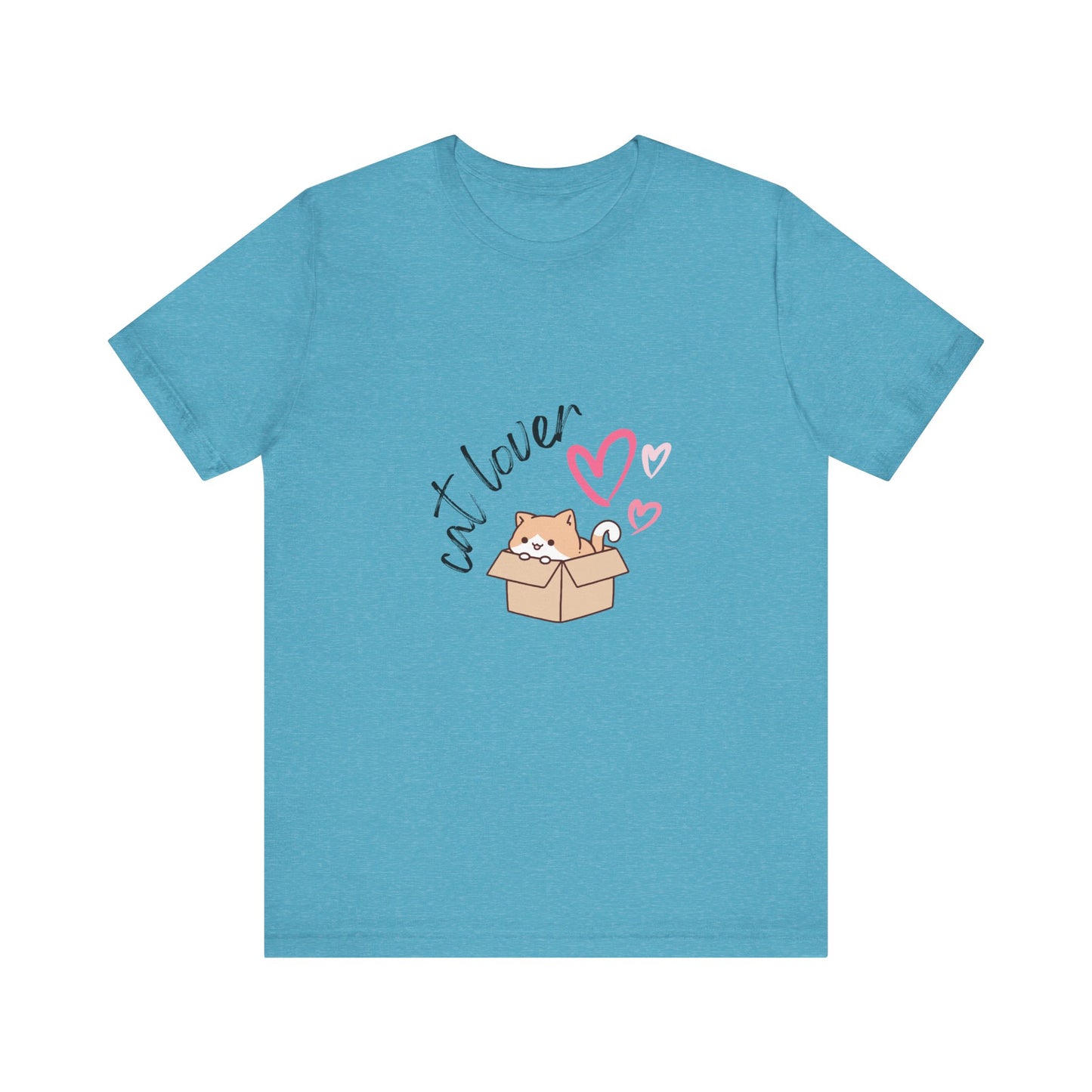 Unisex Crew Neck T-Shirt with Cat Lover Print - Soft Cotton & Quality Bella-Canvas Design