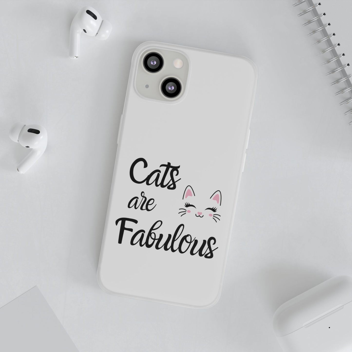 Flexi Phone Case with Cats are Fabulous print