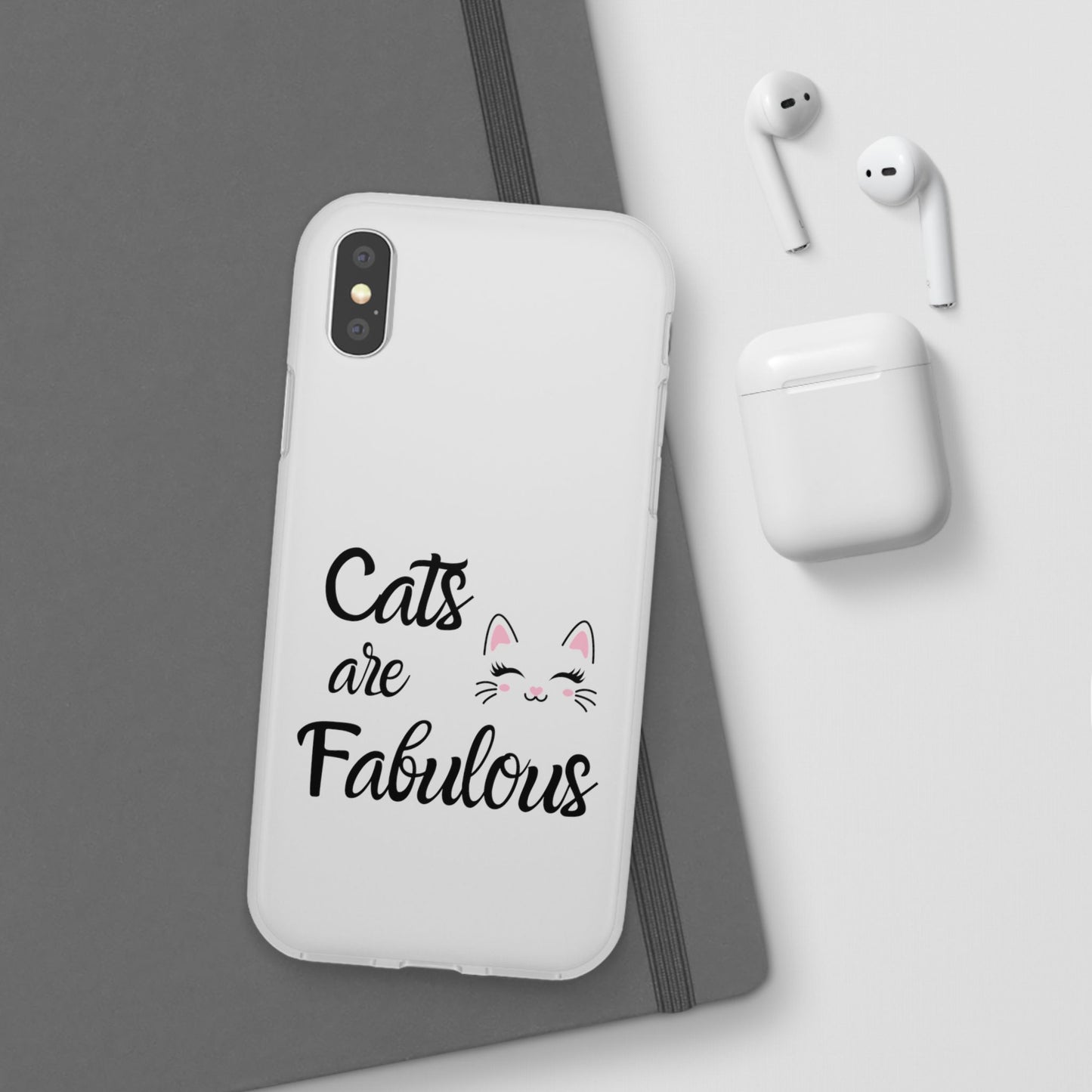 Flexi Phone Case with Cats are Fabulous print