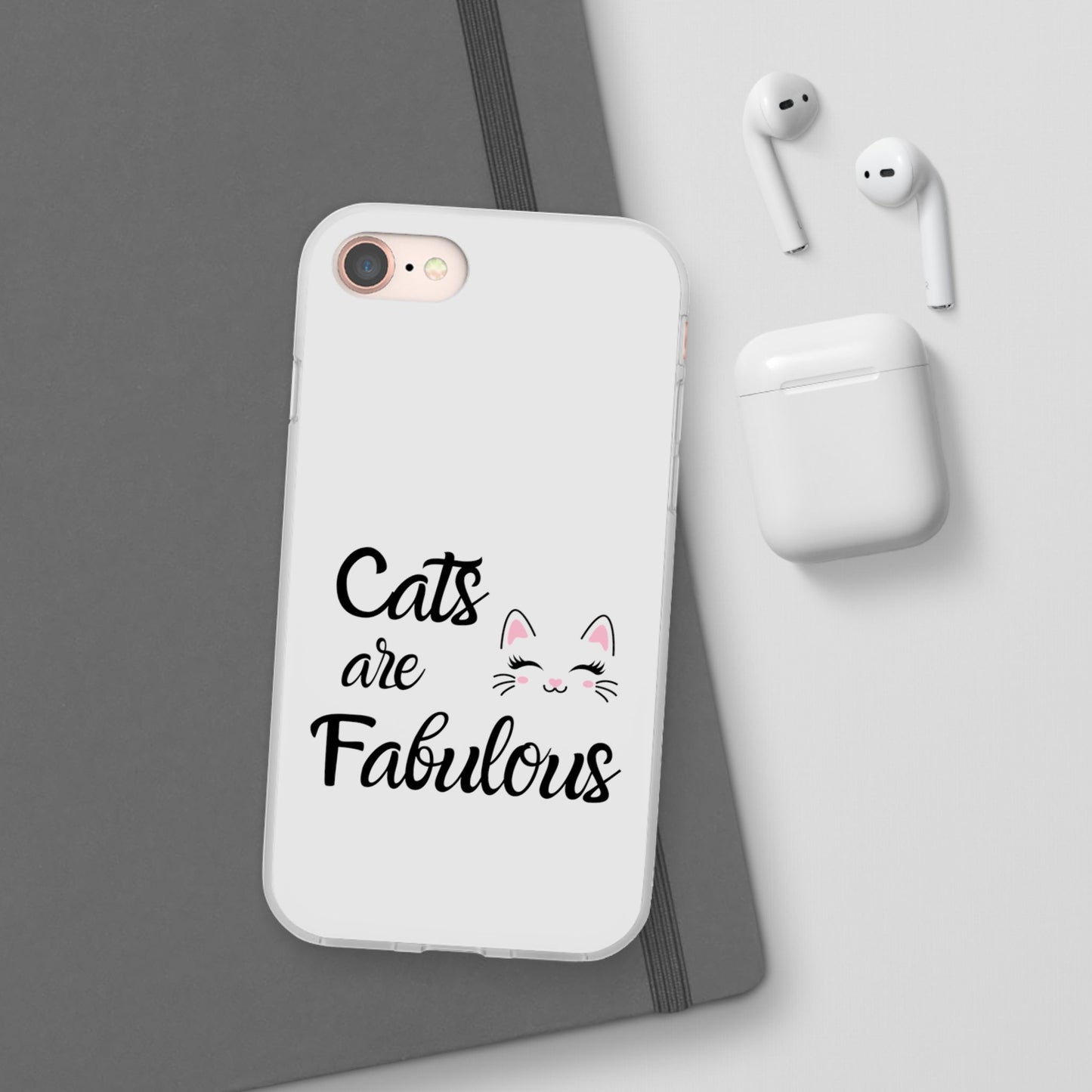 Flexi Phone Case with Cats are Fabulous print