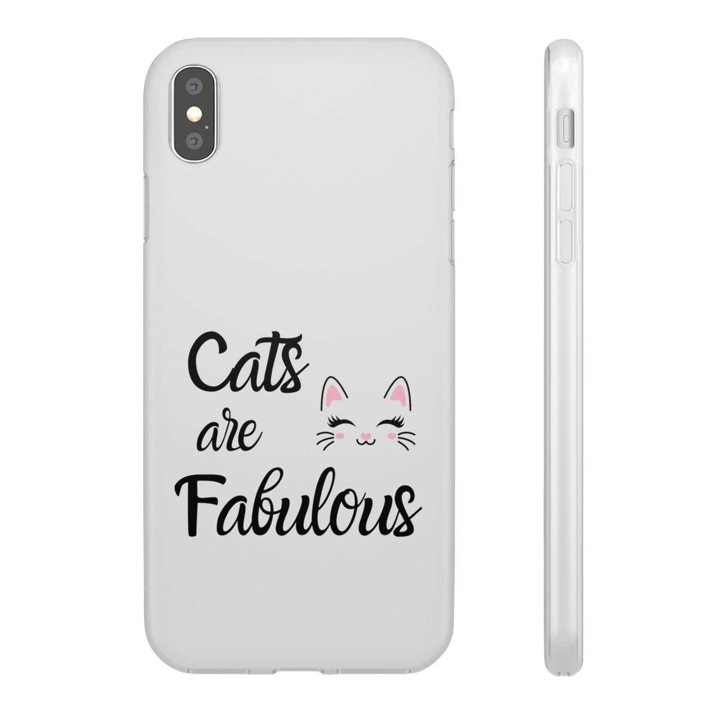 Flexi Phone Case with Cats are Fabulous print