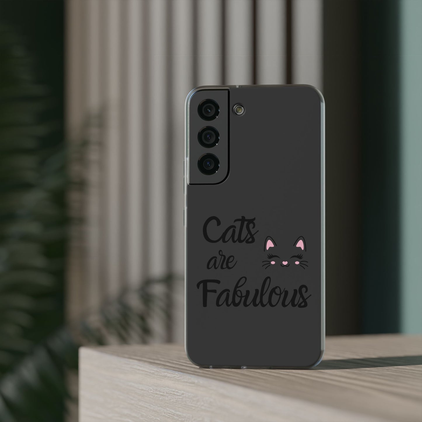 Flexi Phone Case with Cats are Fabulous print