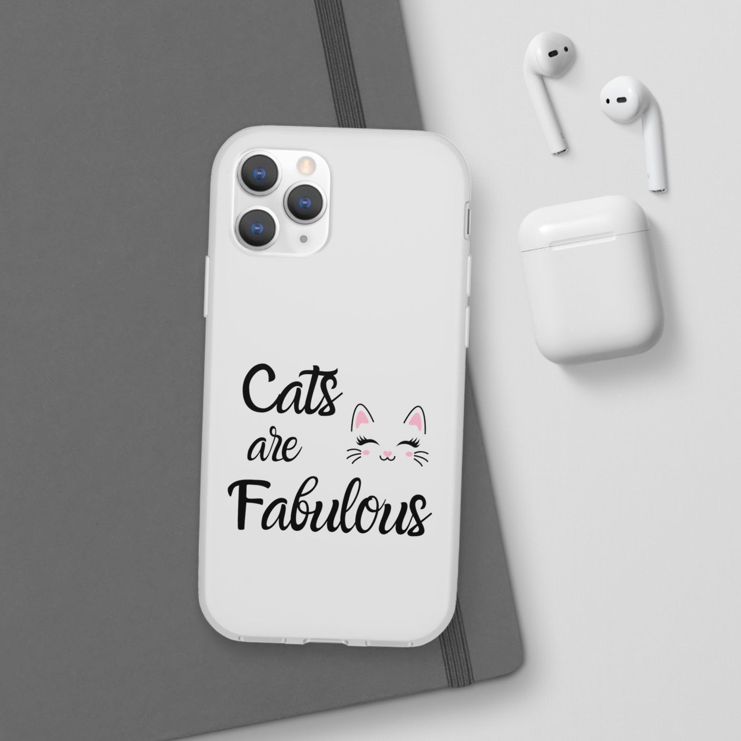 Flexi Phone Case with Cats are Fabulous print