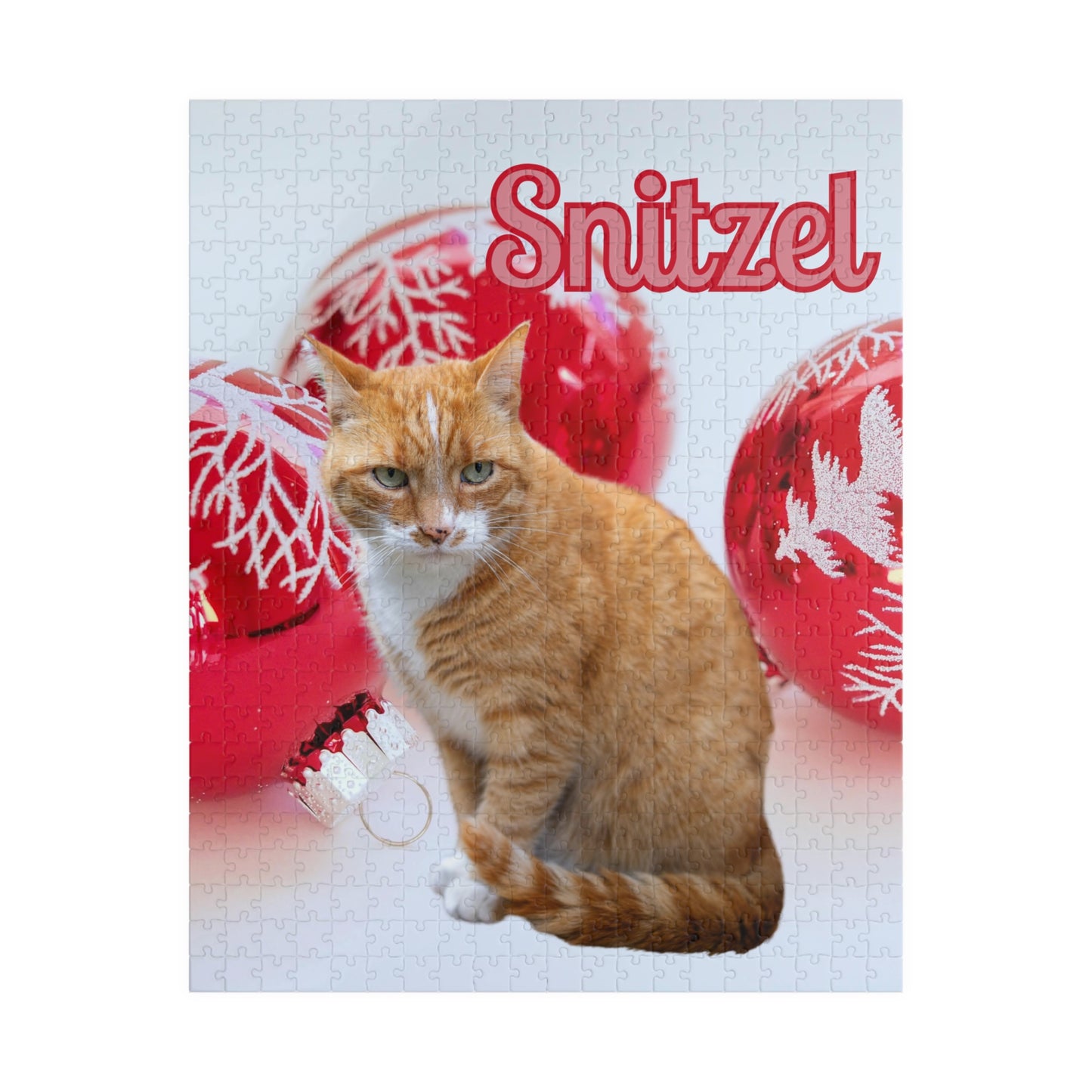 Personalised Christmas Puzzle – Custom Ginger Cat Puzzle (252, 520, 1014 Pieces)