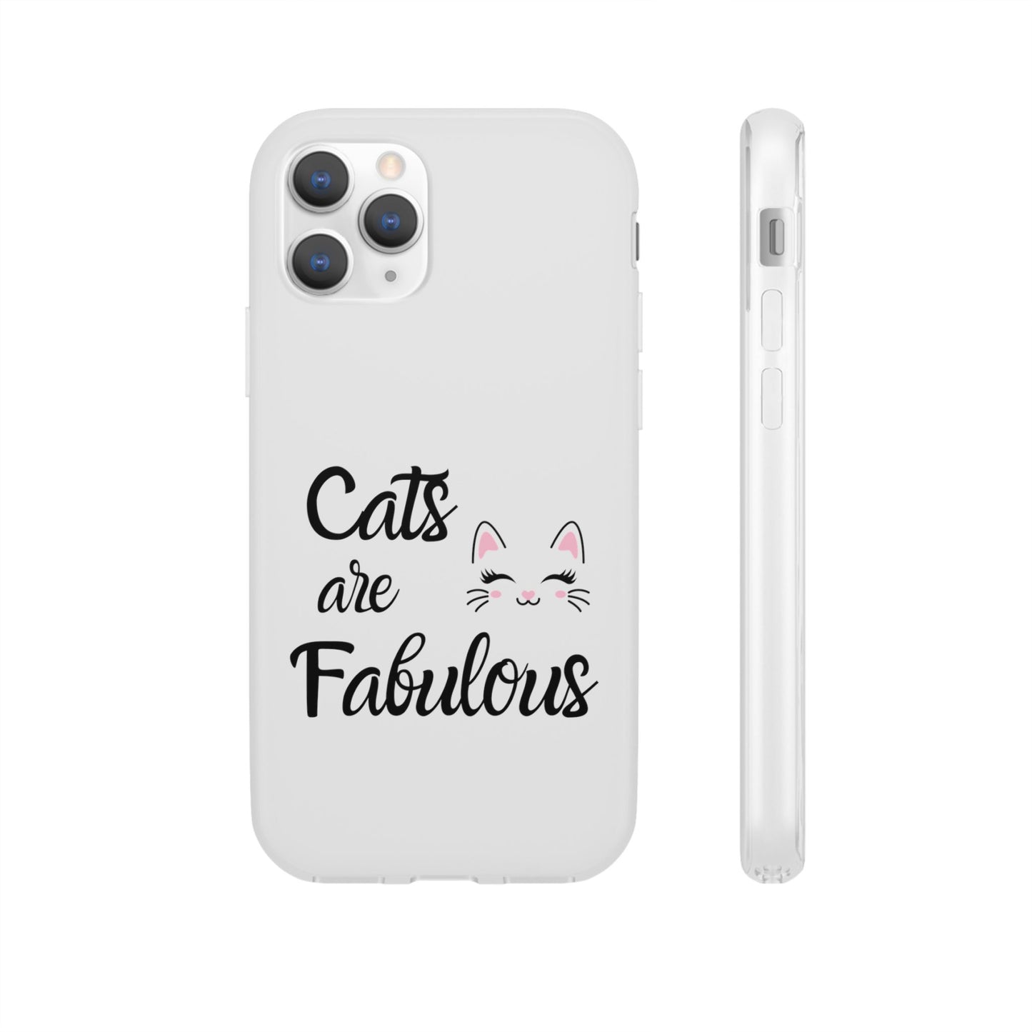 Flexi Phone Case with Cats are Fabulous print