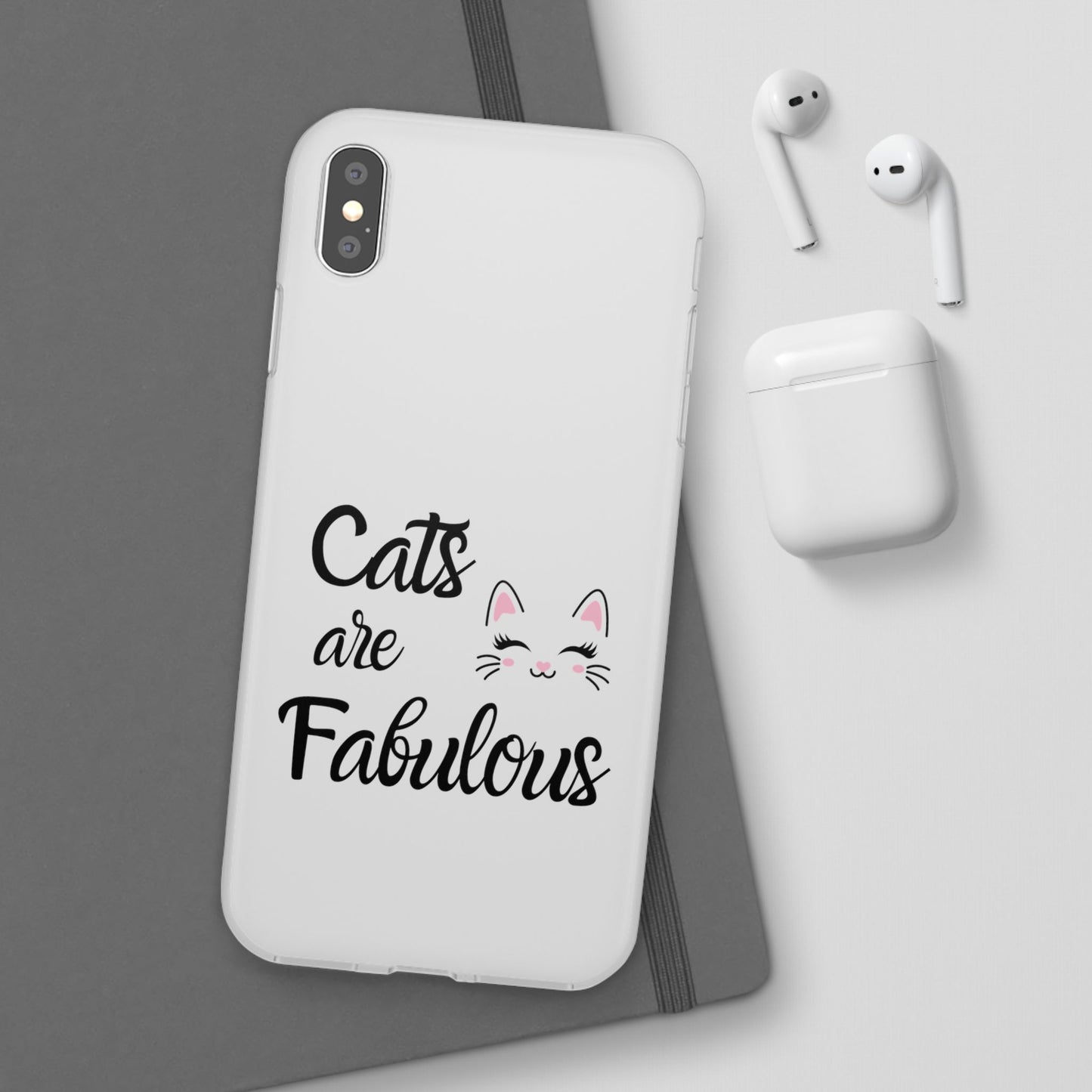 Flexi Phone Case with Cats are Fabulous print