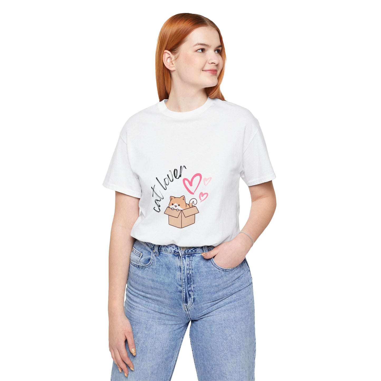 Unisex Crew Neck T-Shirt with Cat Lover Print - Soft Cotton & Quality Bella-Canvas Design