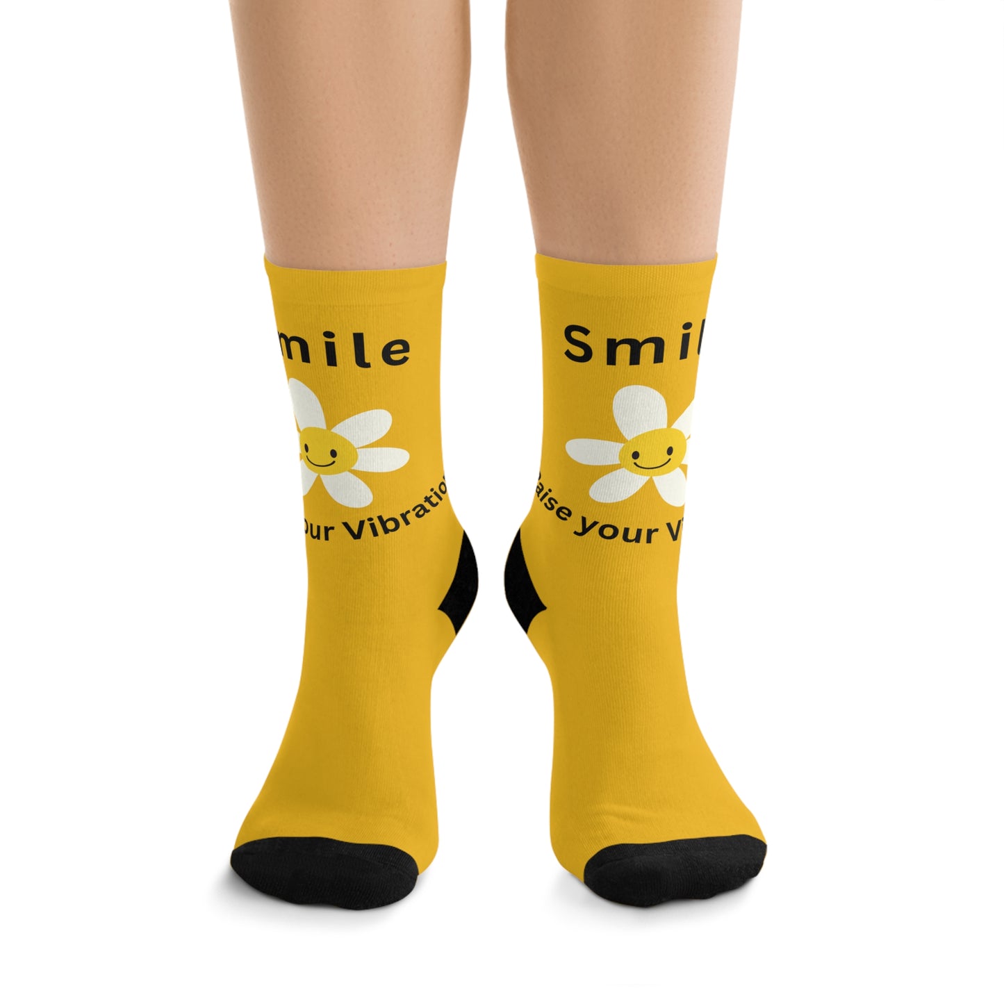 Smile Raise Your Vibration Recycled Poly Socks