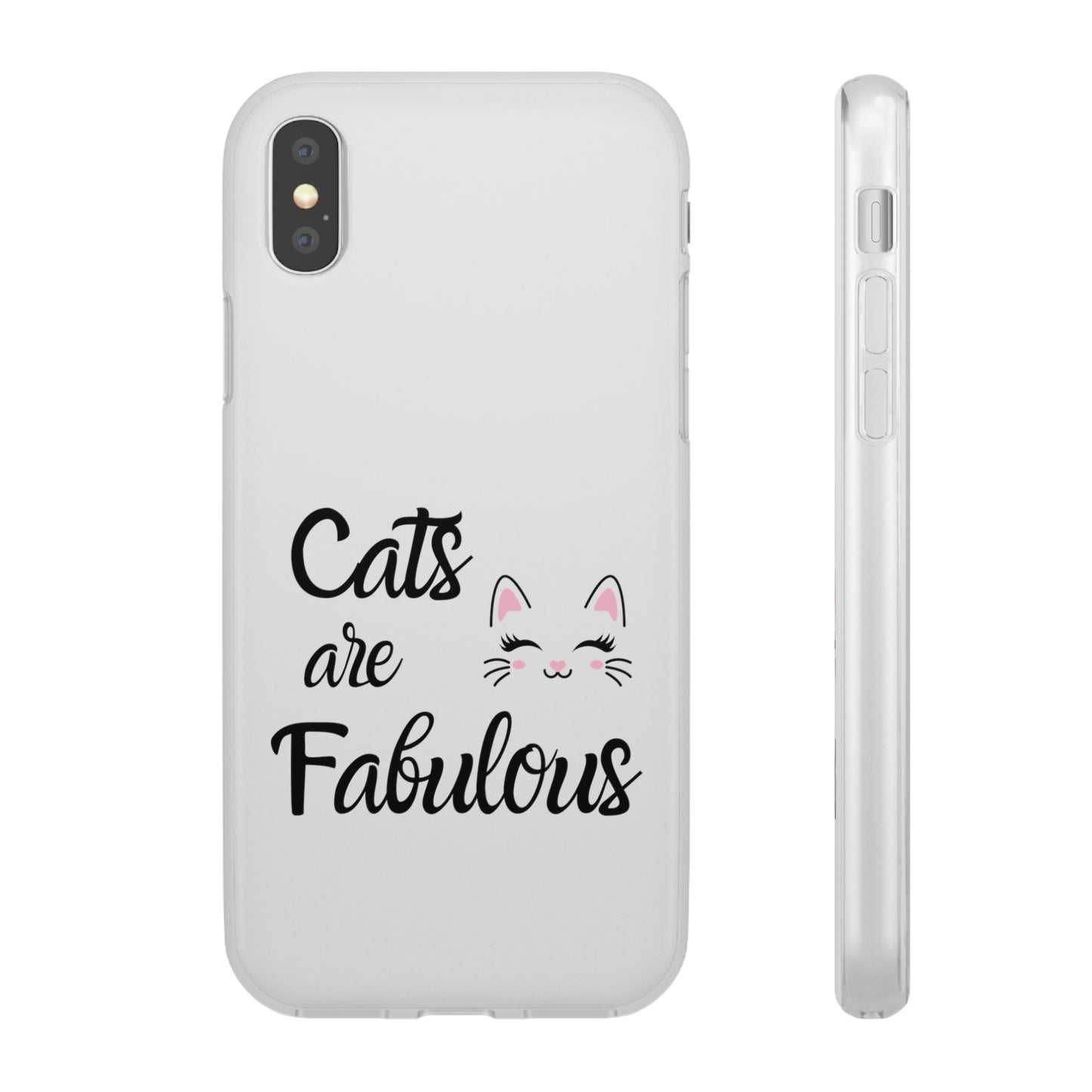 Flexi Phone Case with Cats are Fabulous print